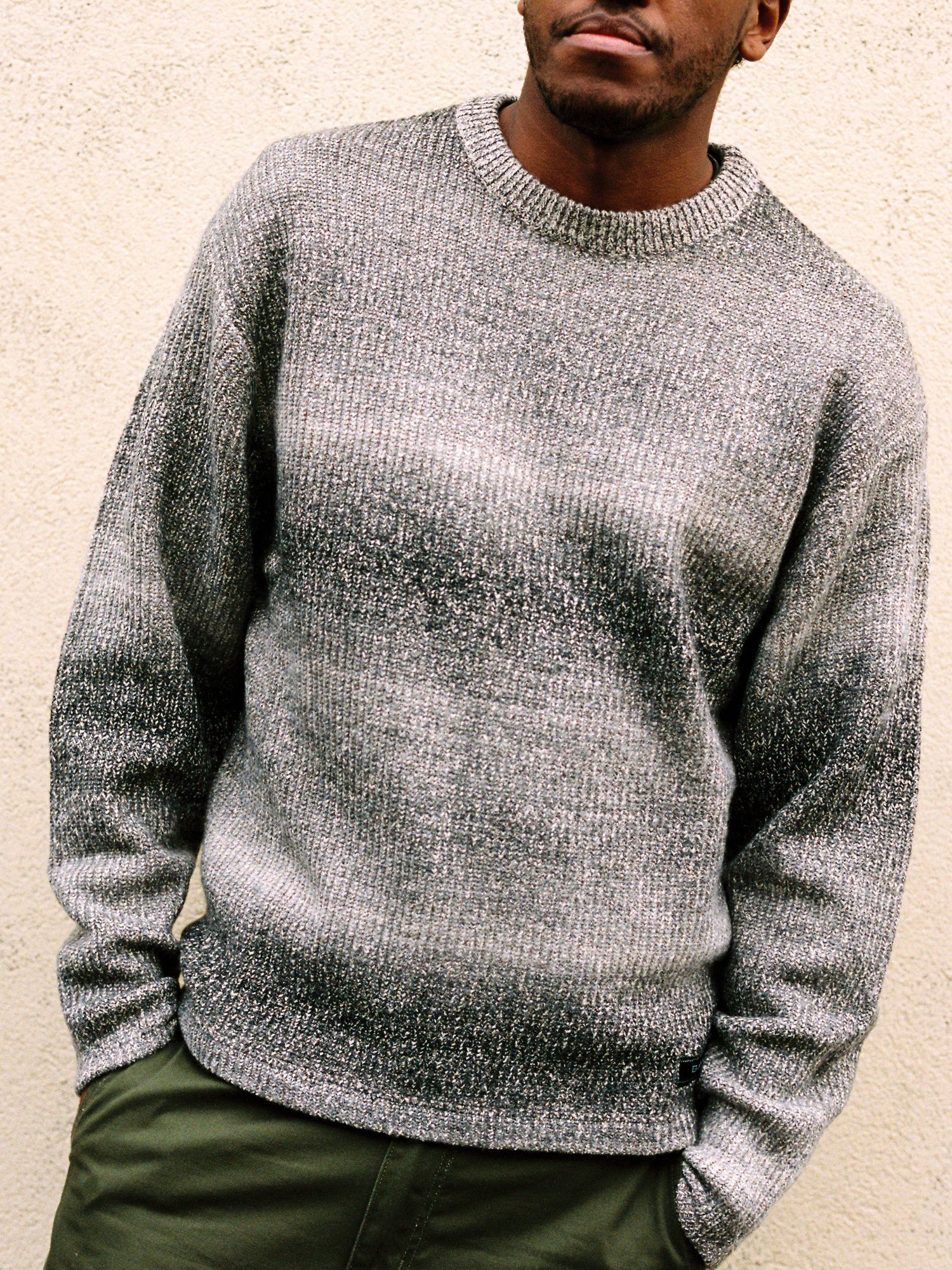 Stripe Knit Sweater, Black Marle