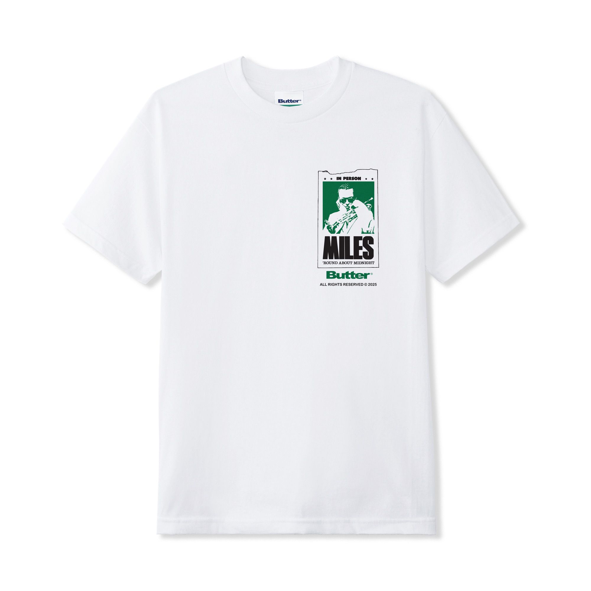 【Butter Goods】 Round About Midnight Tee Tシャツ Round About Midnight Tee, White – Butter Goods