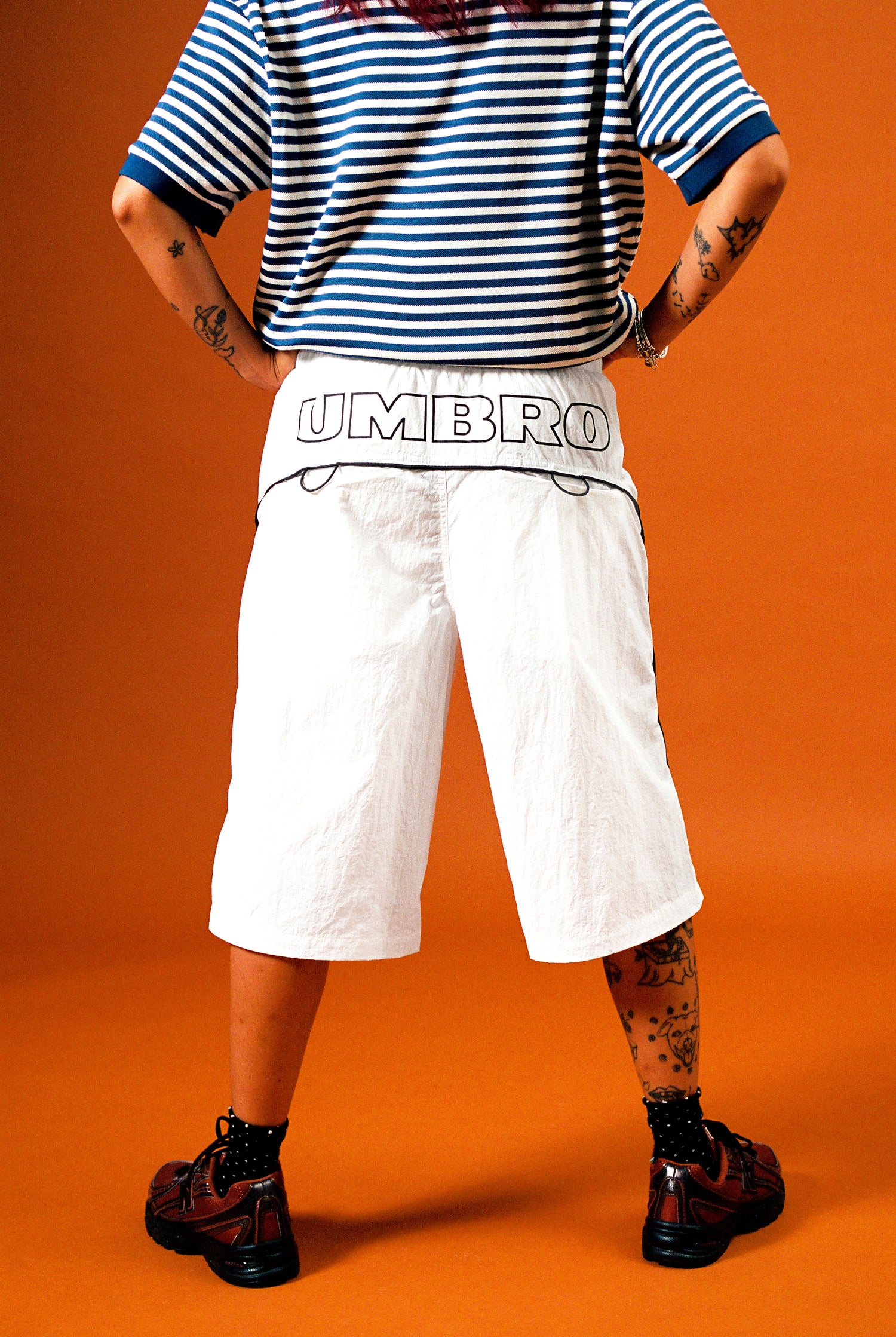Long Track Shorts, White