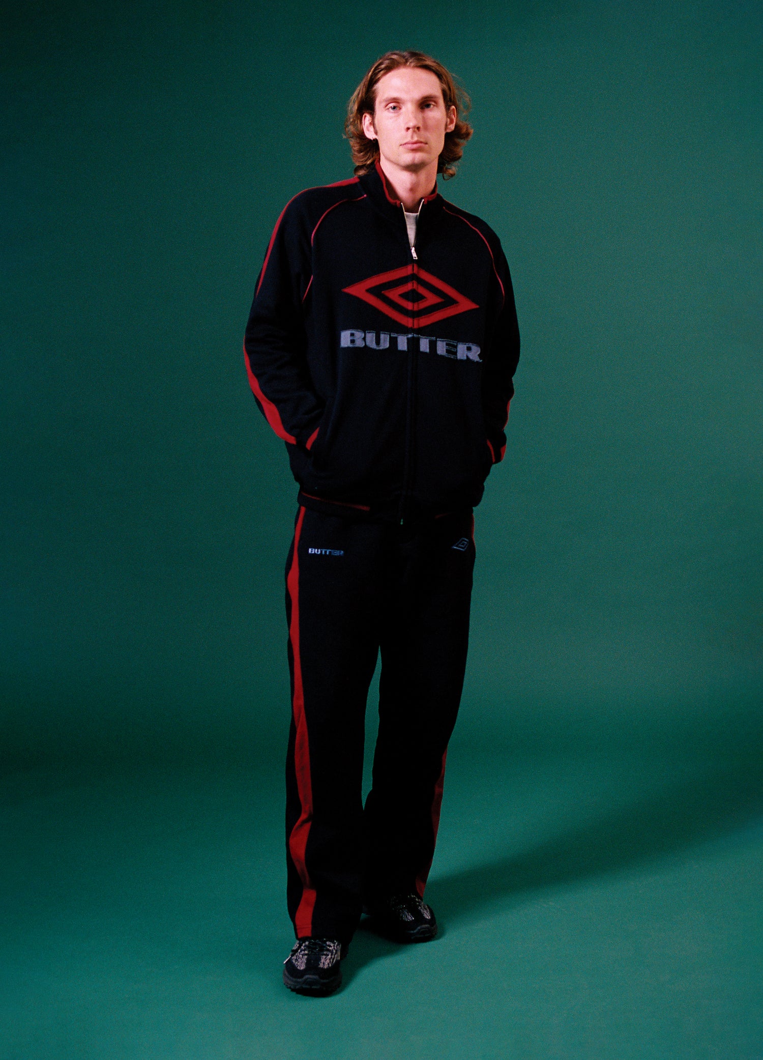 Diamond Fleece Zip-Thru Jacket, Black