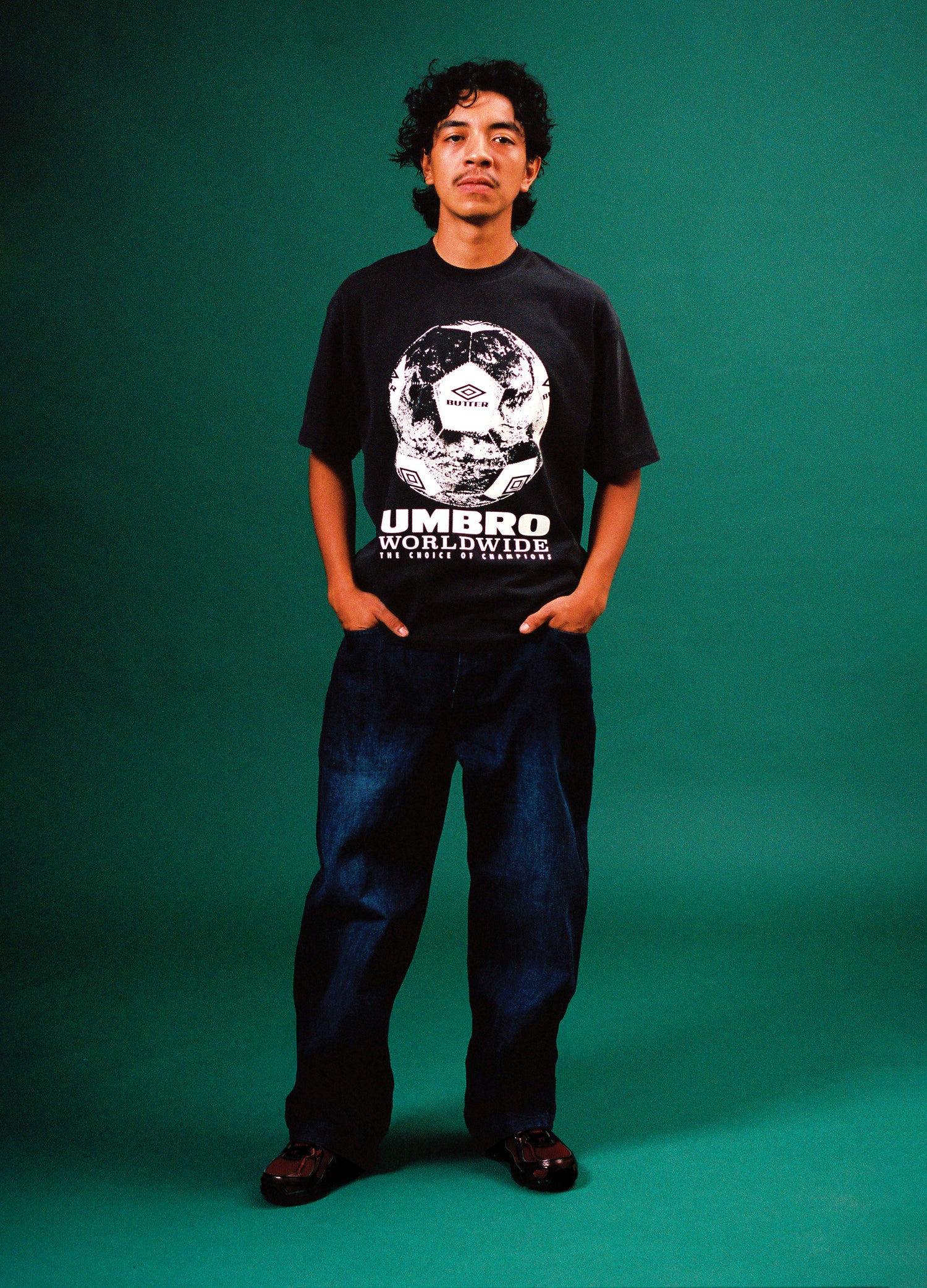 World Game Tee, Washed Black