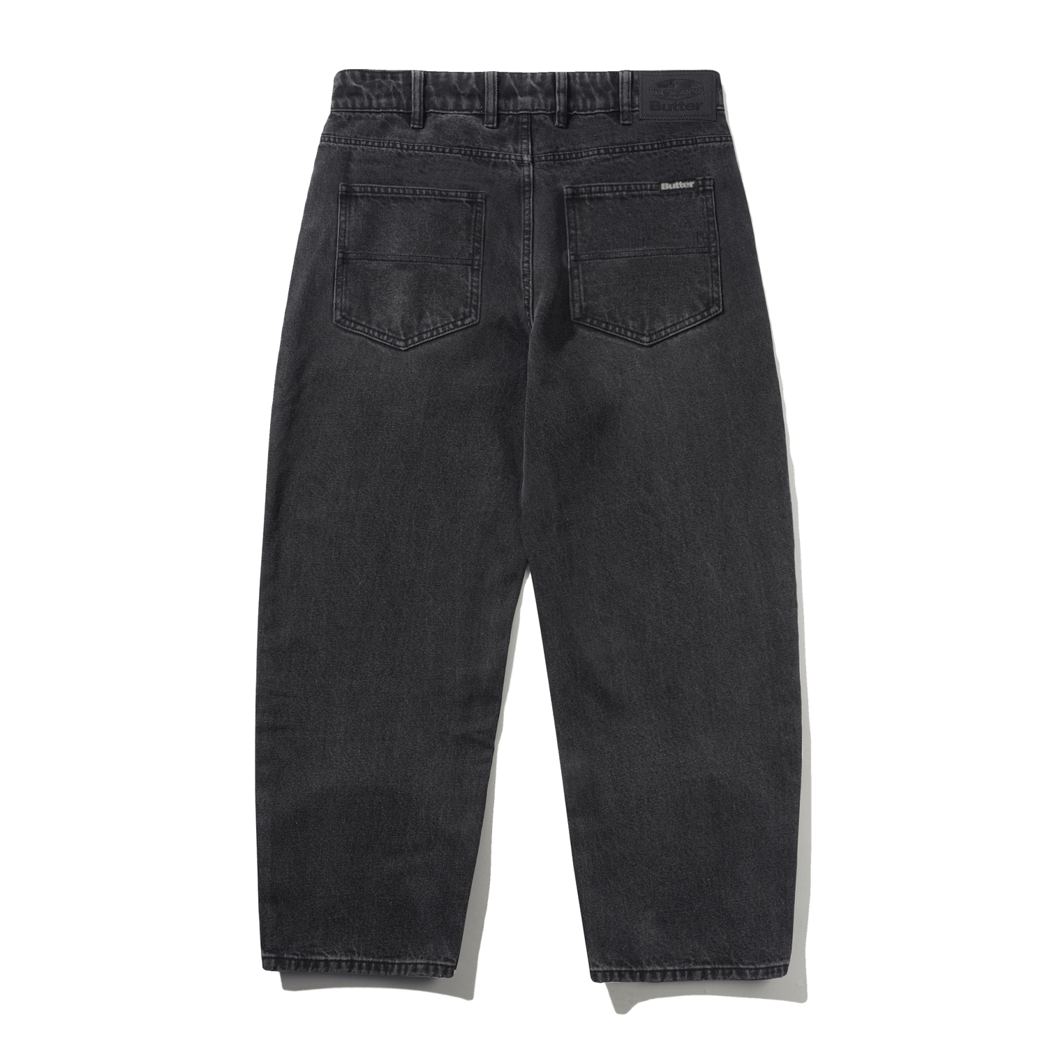Baggy Denim Jeans, Distressed Black