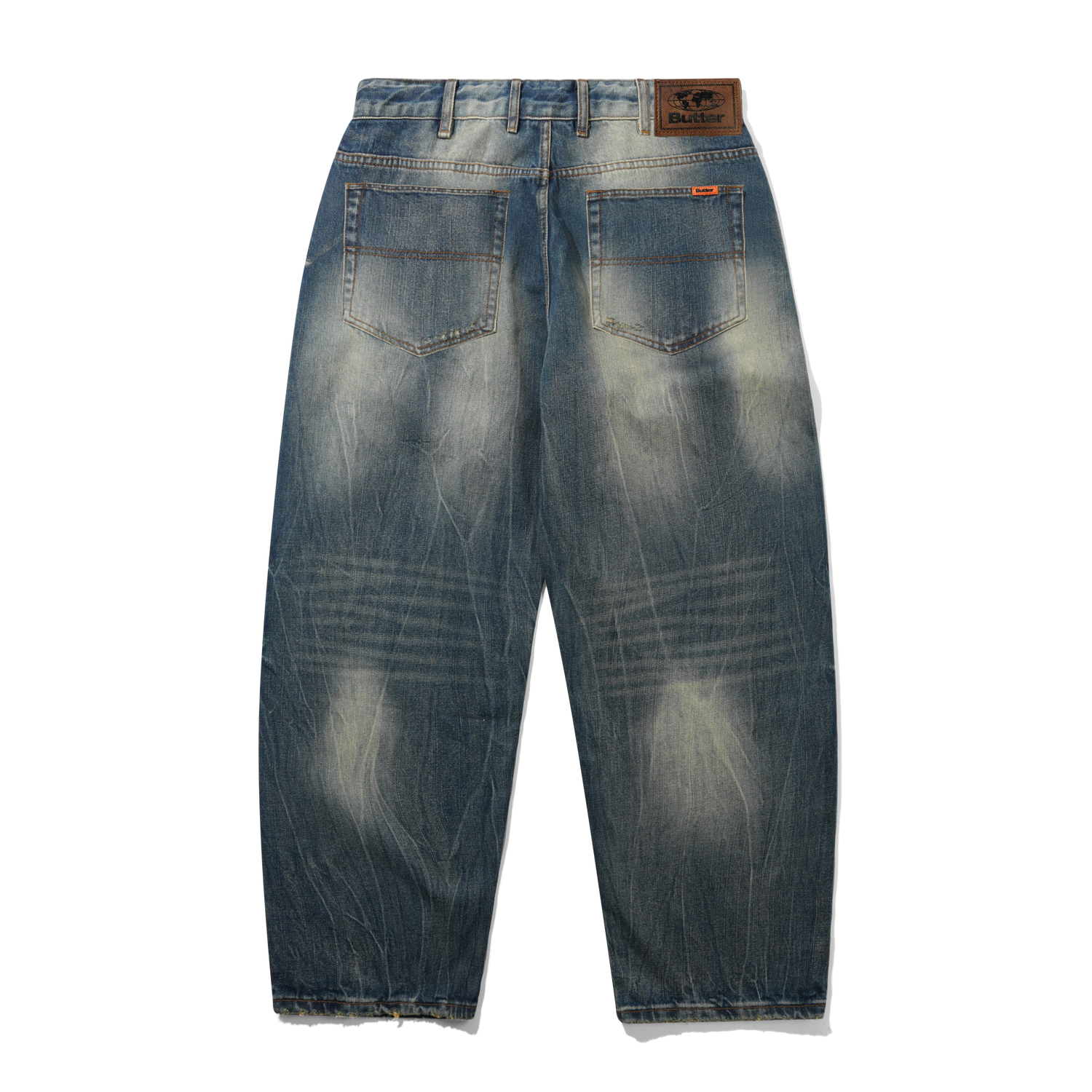 Baggy Denim Jeans, Distressed Selvedge