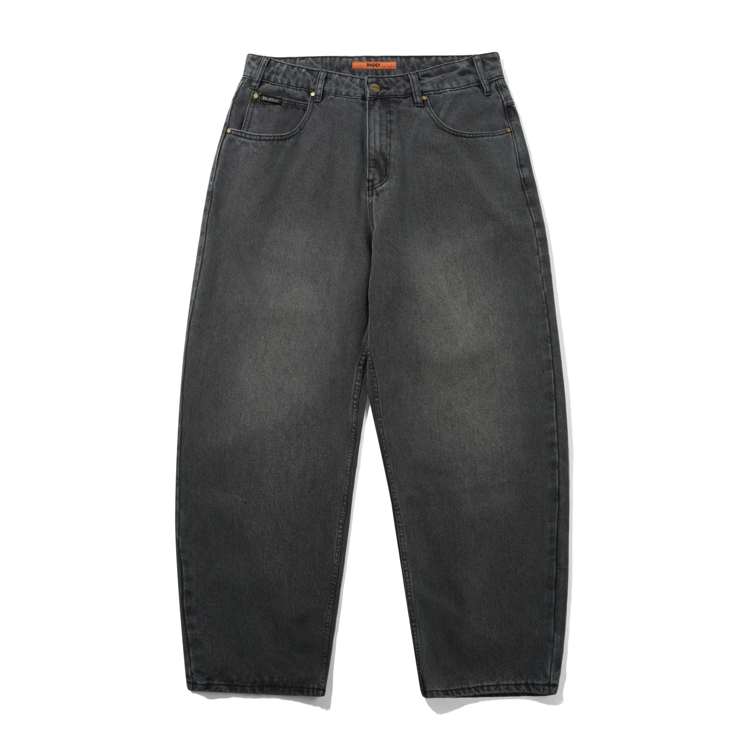 Baggy Denim Jeans, Faded Black