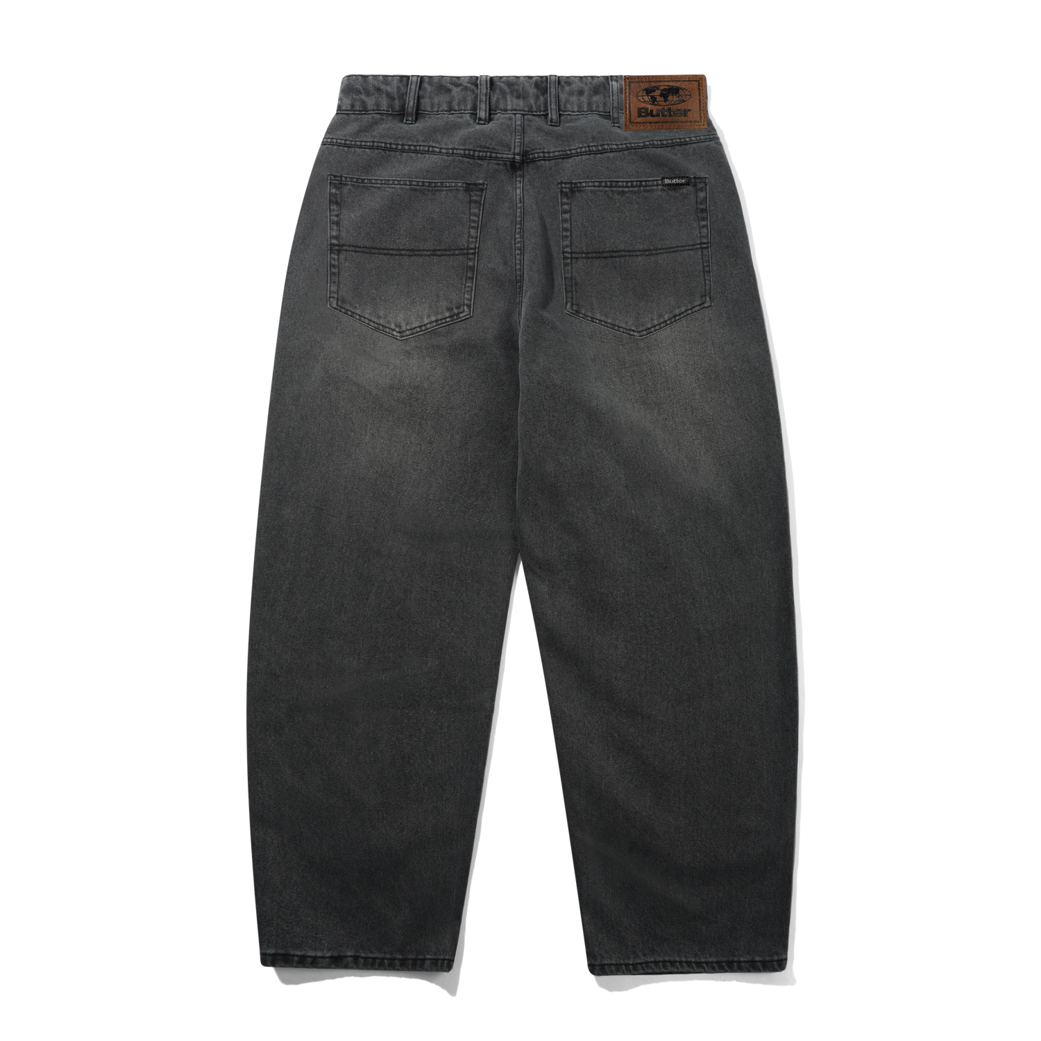 Baggy Denim Jeans, Faded Black