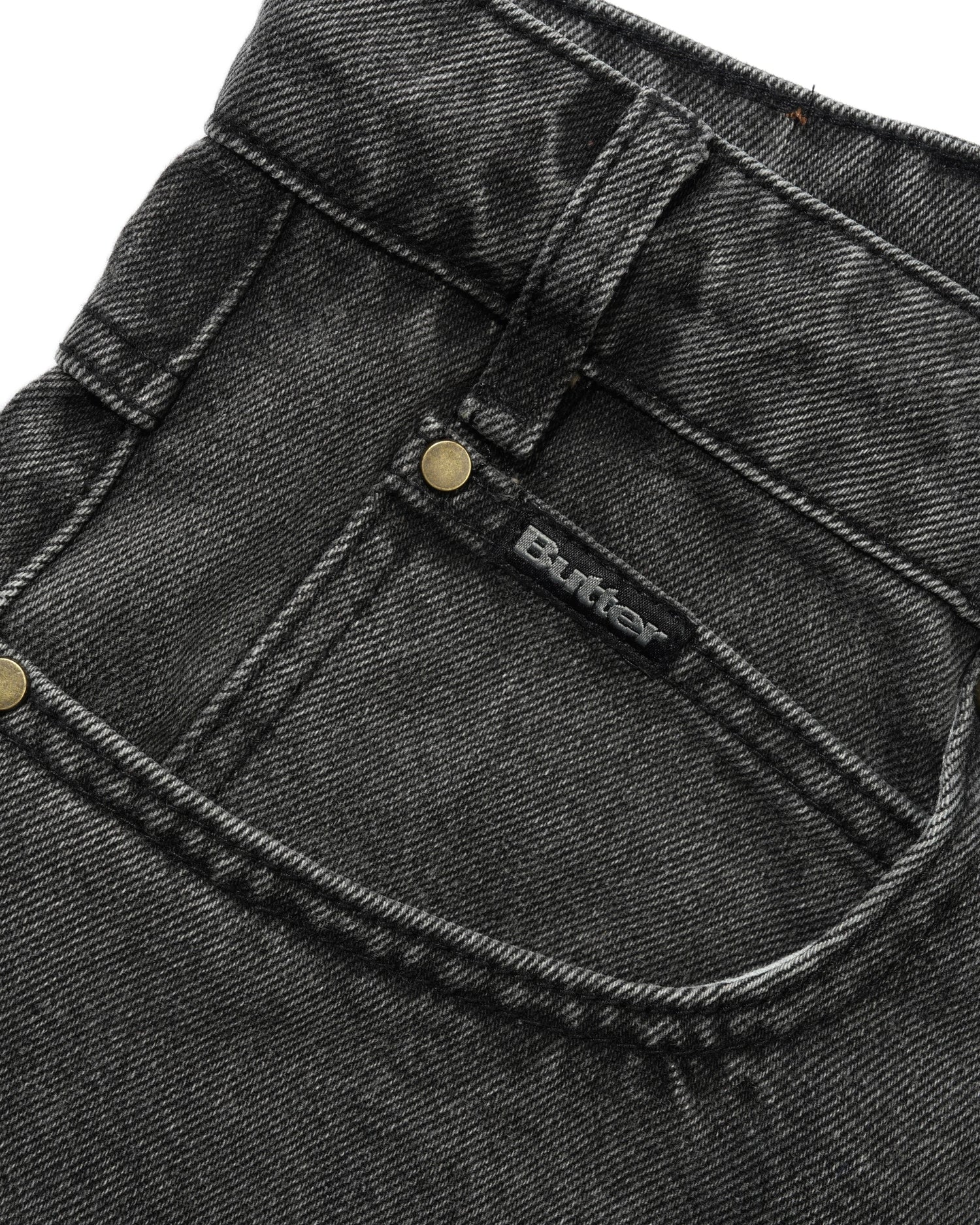 Baggy Denim Jeans, Faded Black