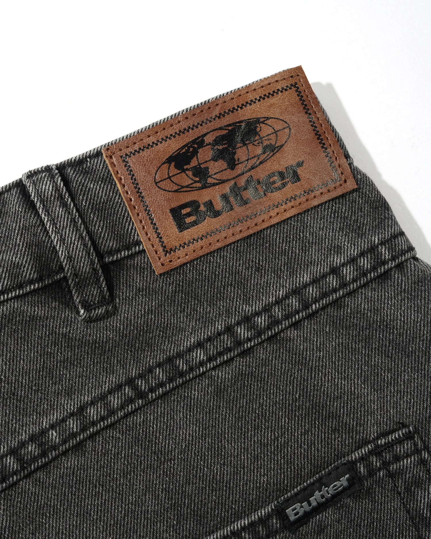 Baggy Denim Jeans, Faded Black