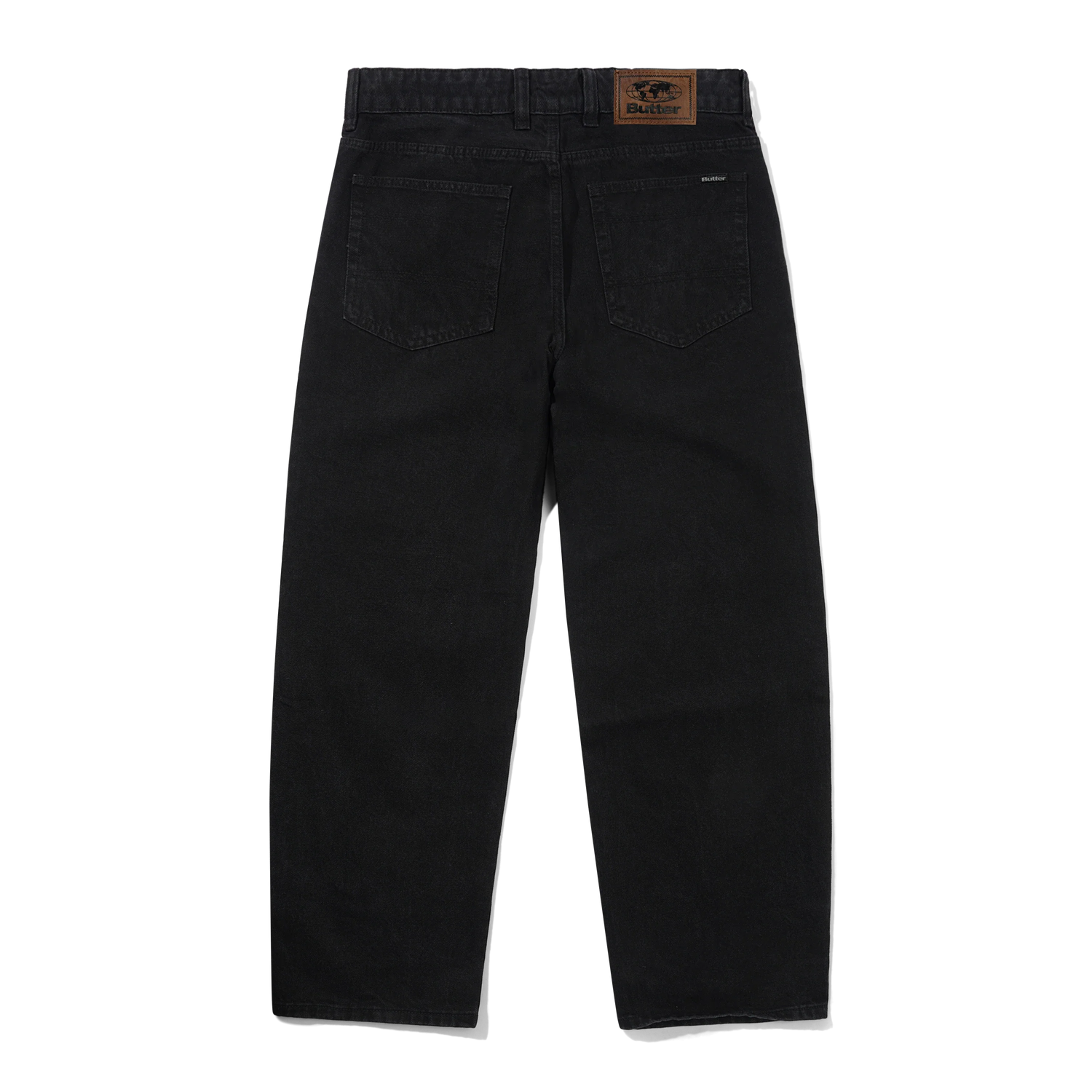 Baggy Denim Jeans, Flat Black