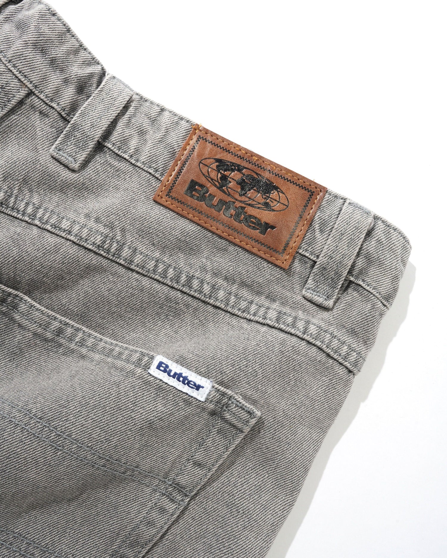 Baggy Denim Jeans, Grey Wash