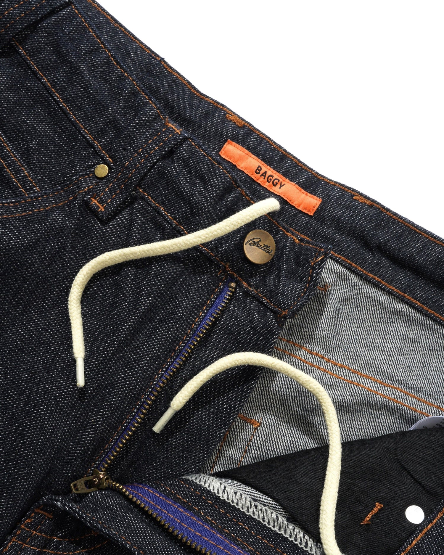 Baggy Denim Jeans, Raw Indigo