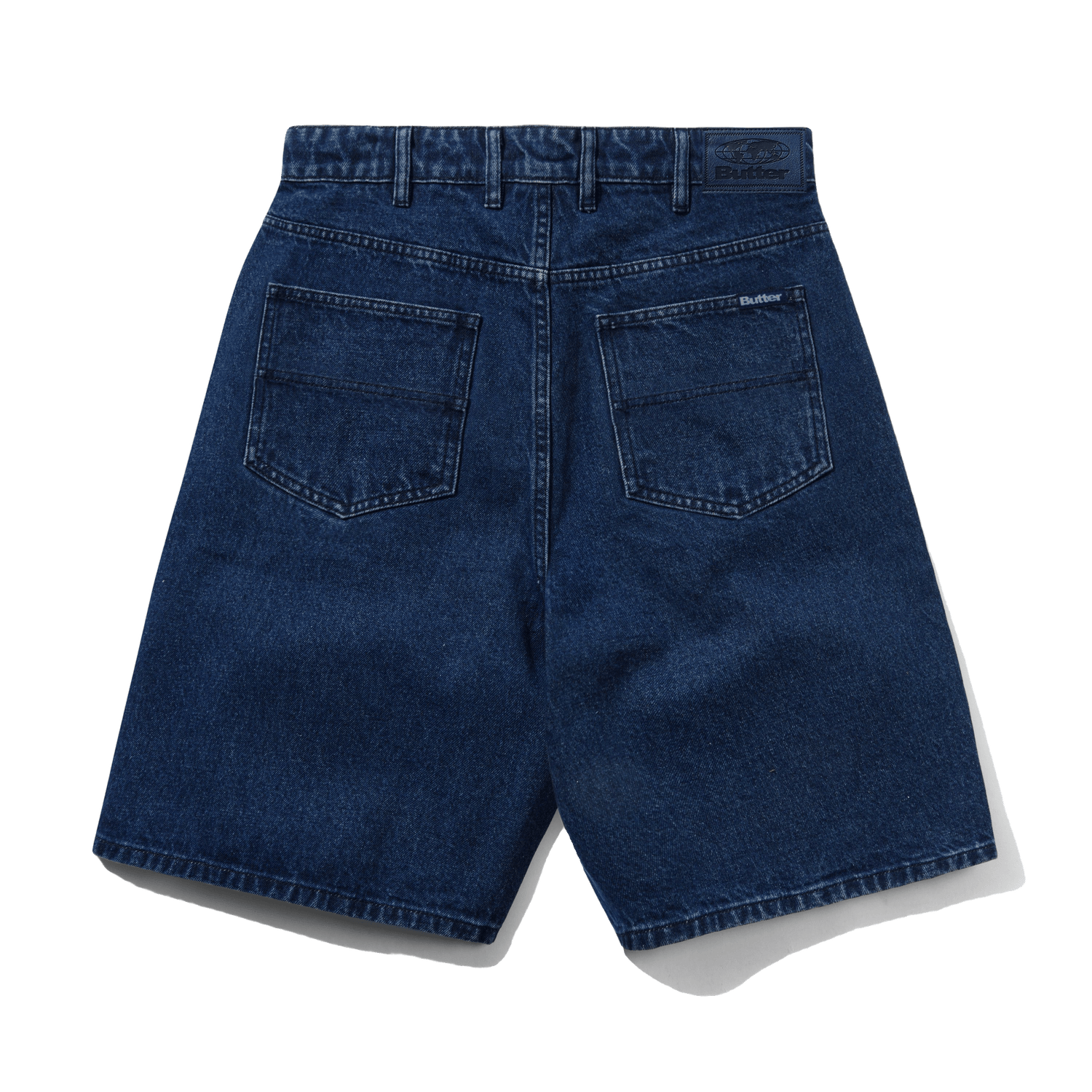 Baggy Denim Shorts, Dark Blue
