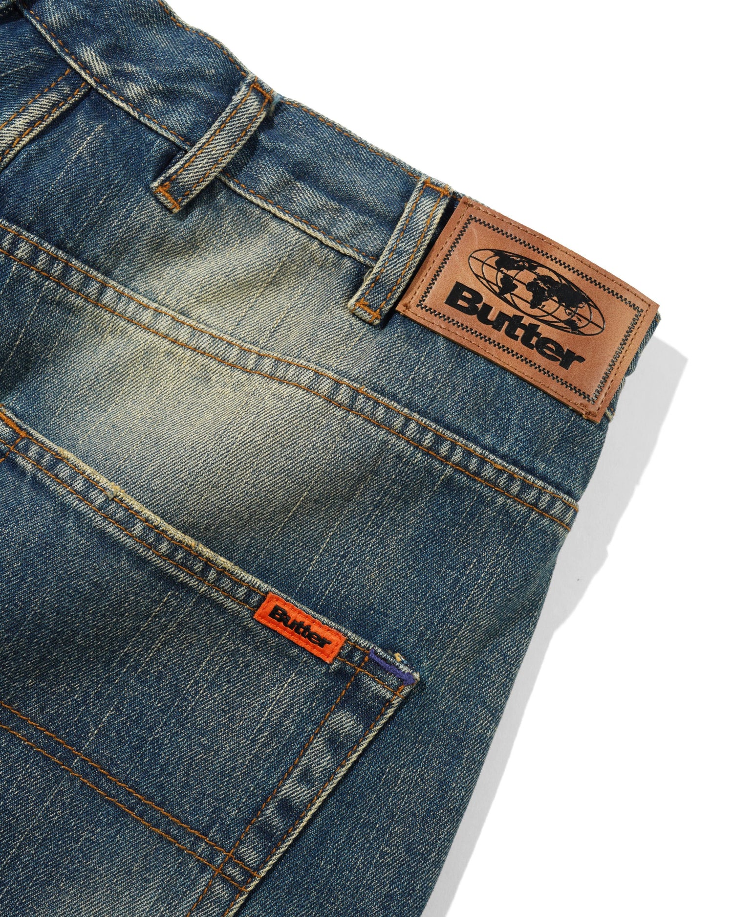 Baggy Denim Shorts, Distressed Selvedge