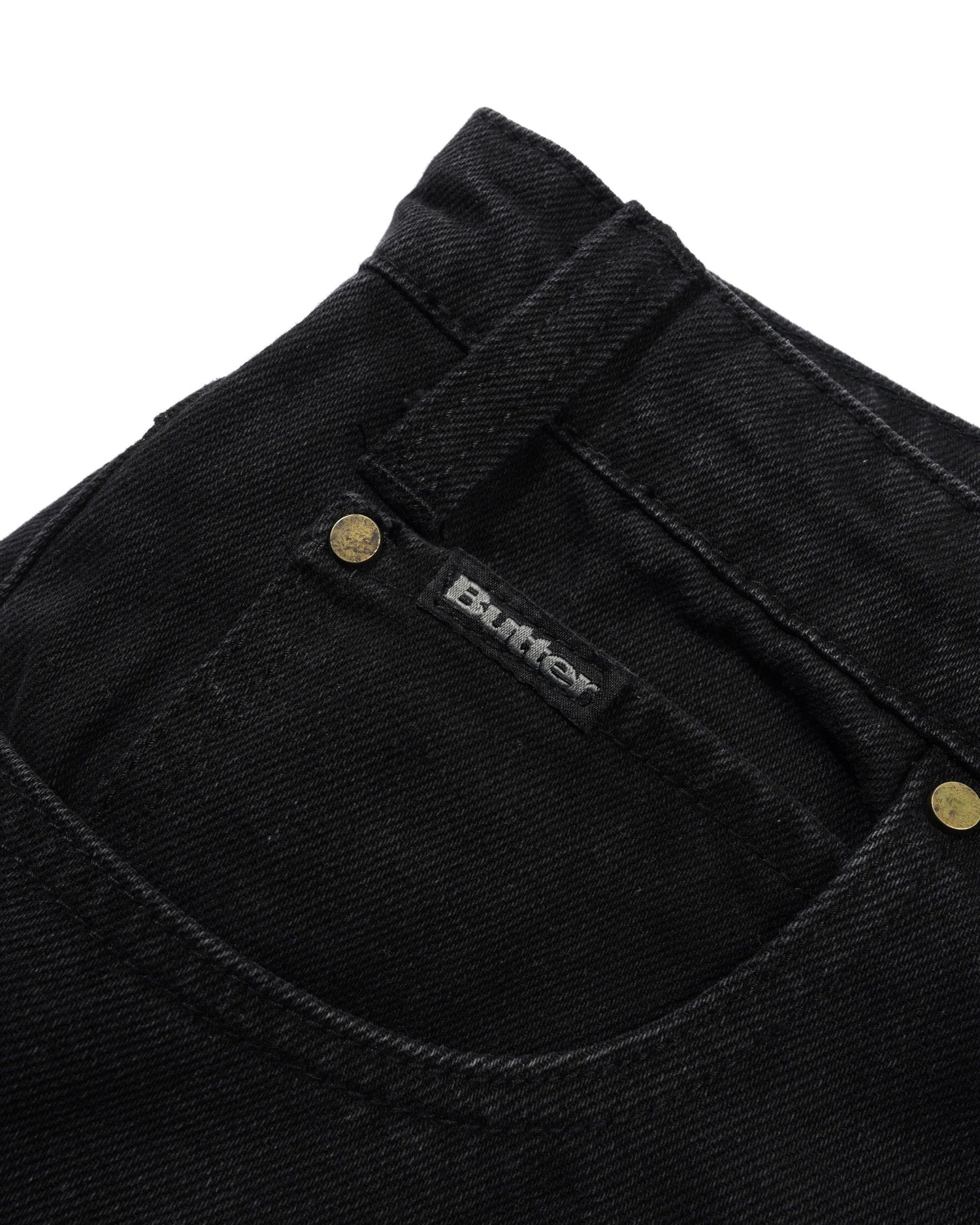 Baggy Denim Shorts, Flat Black