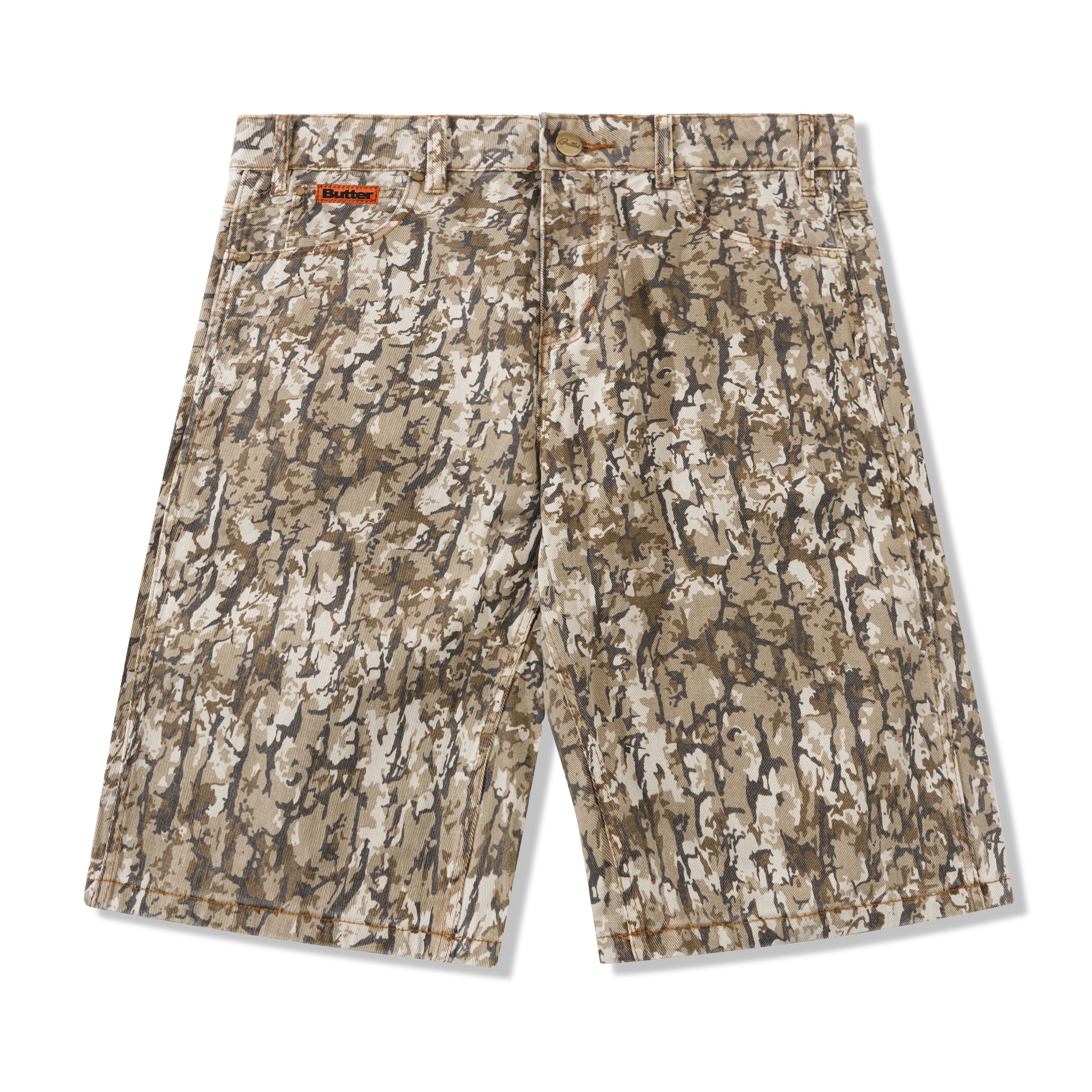 Bark Camo Denim Shorts, Tan – Butter Goods
