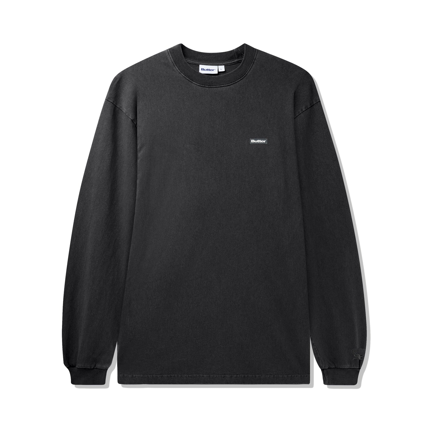 Basic L/S Tee, Washed Black