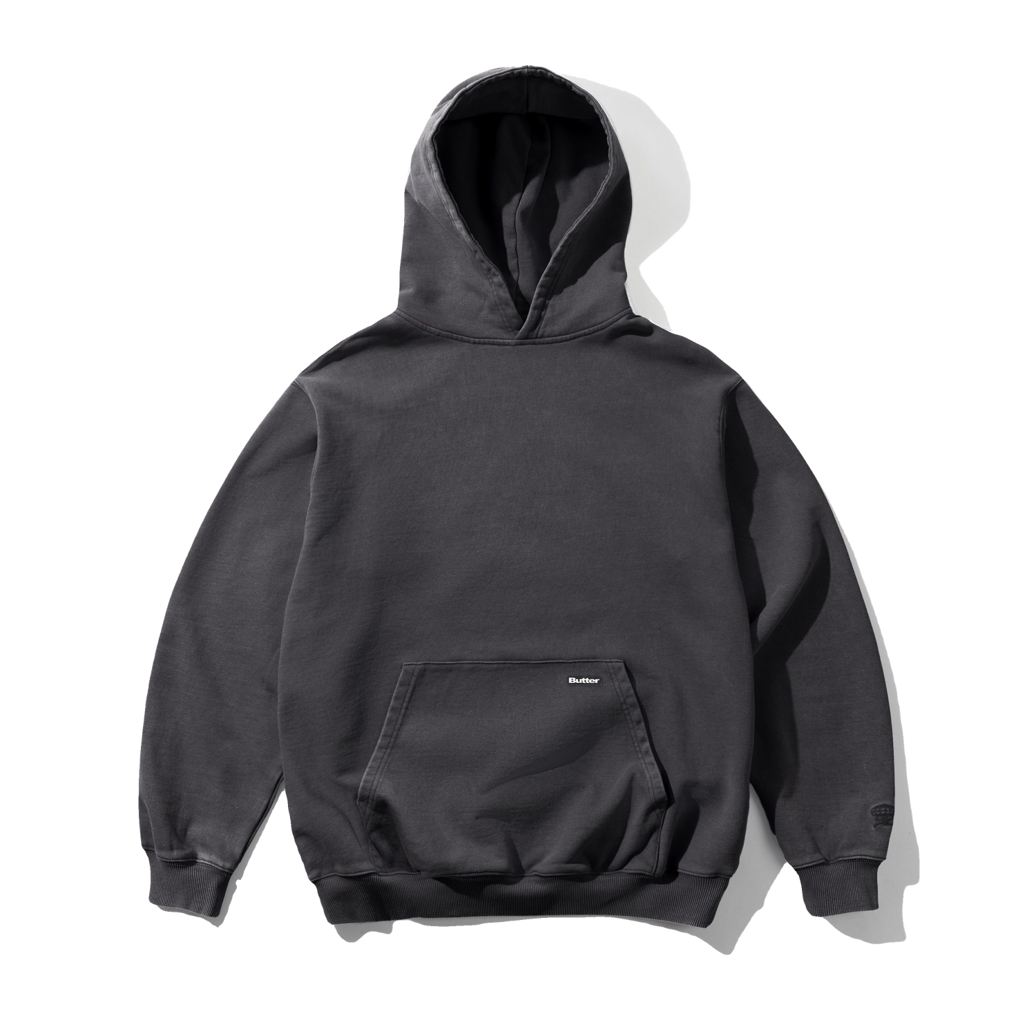 Basic Pullover Hood, Washed Black