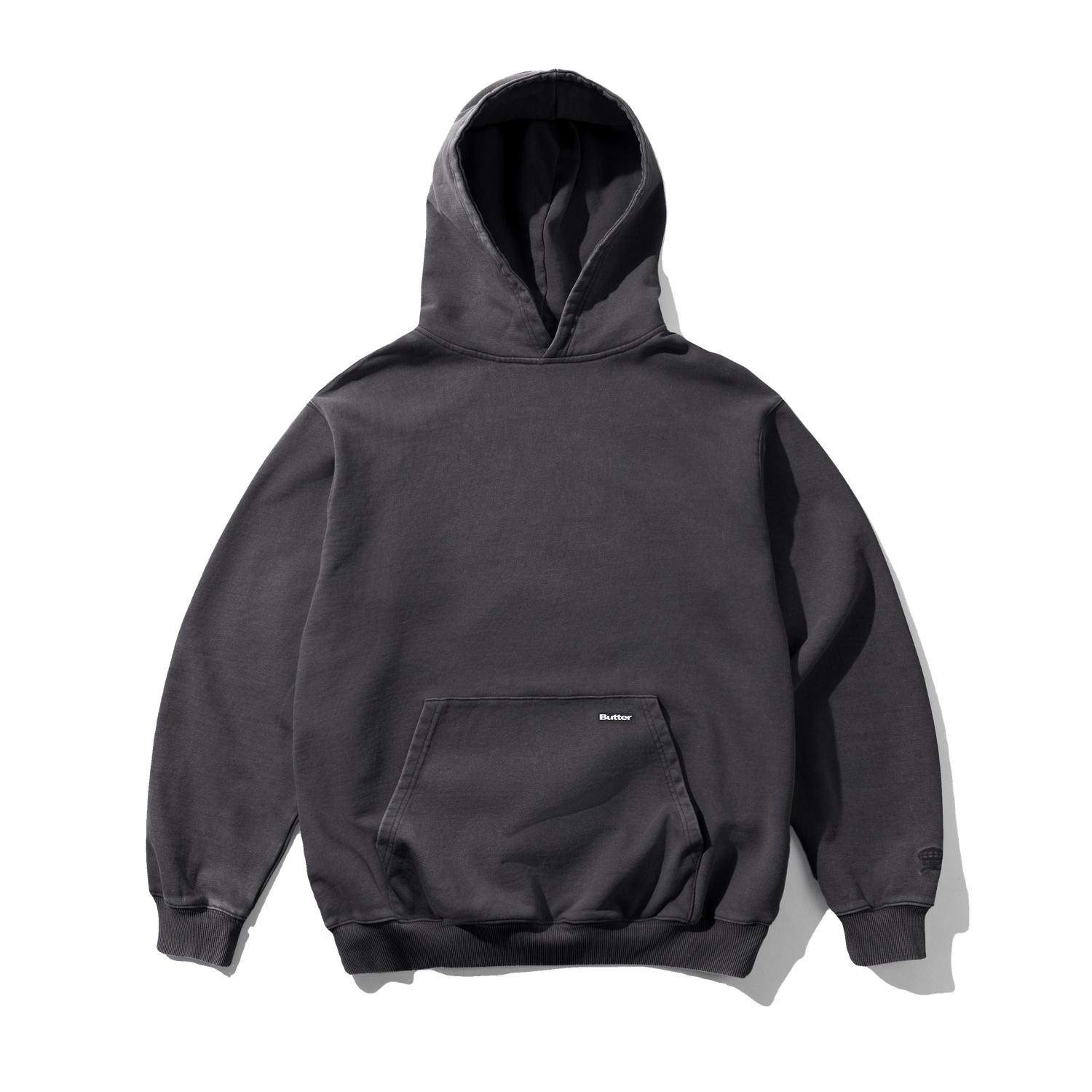 Basic Pullover Hood, Washed Black