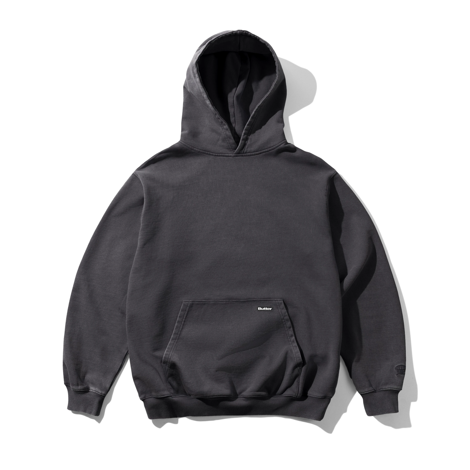 Basic Pullover Hood, Washed Black