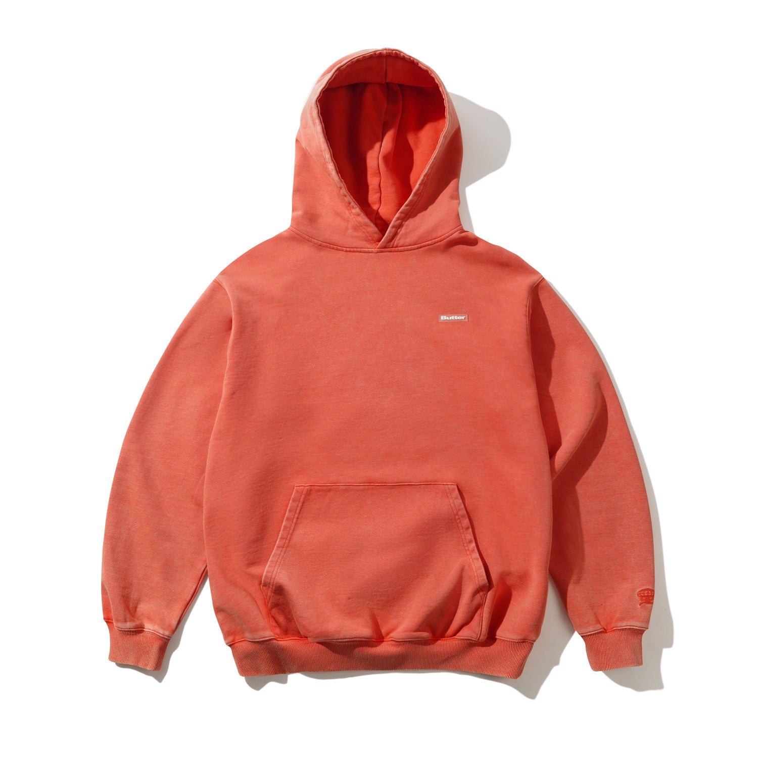 Basic Pullover Hood, Washed Blood Orange
