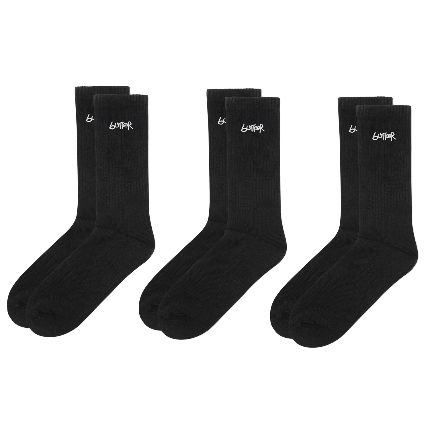 3-Pack Basic Socks, Black