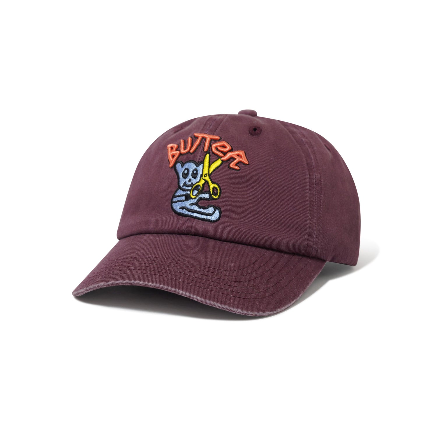 Bear 6 Panel Cap, Wine