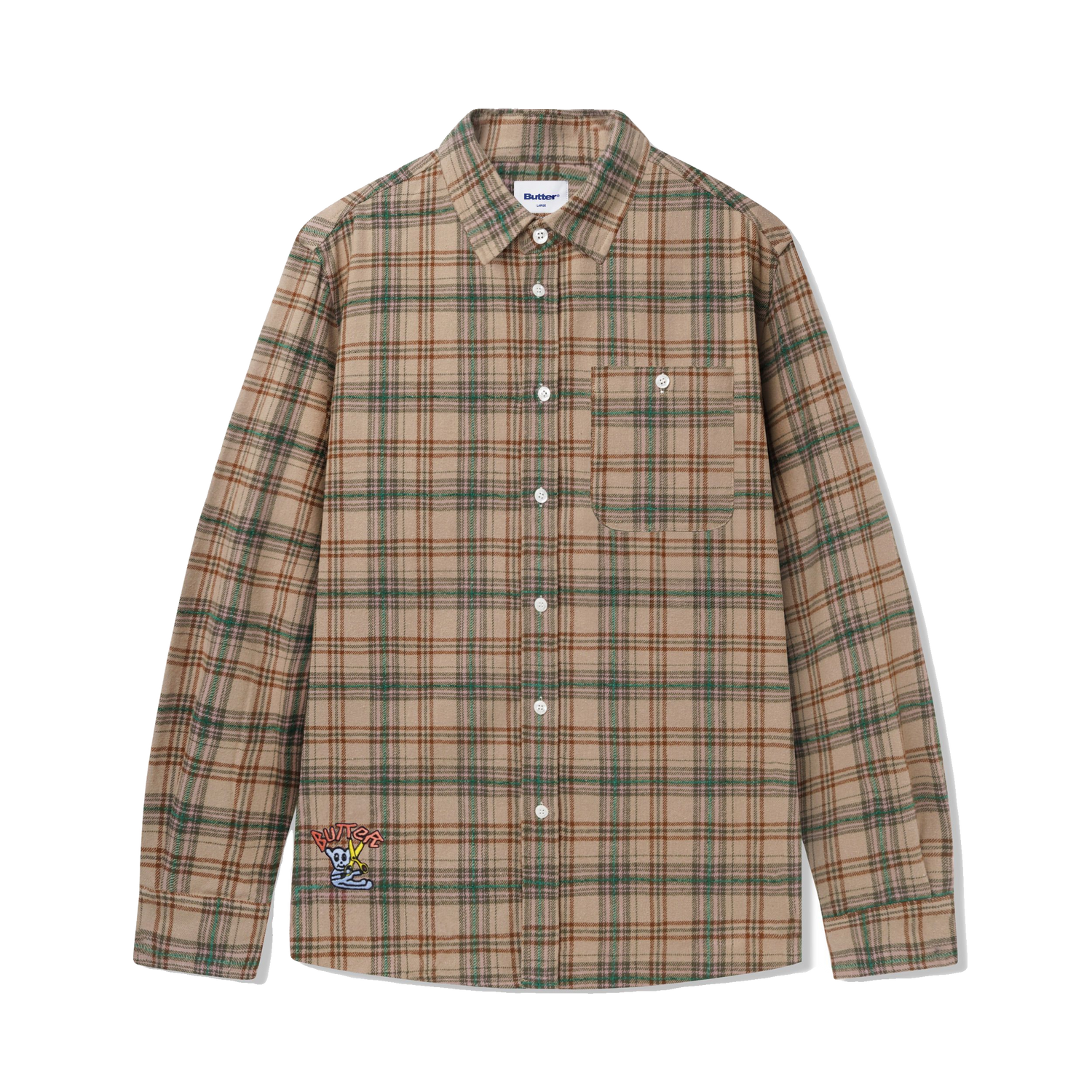 Bear Flannel Shirt, Khaki