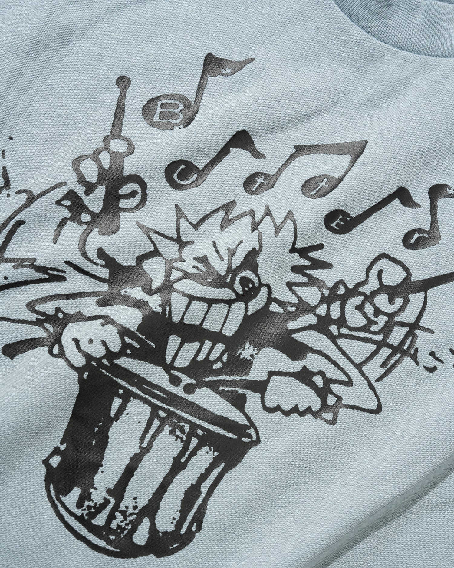 Blaring Tee, Grey Blue