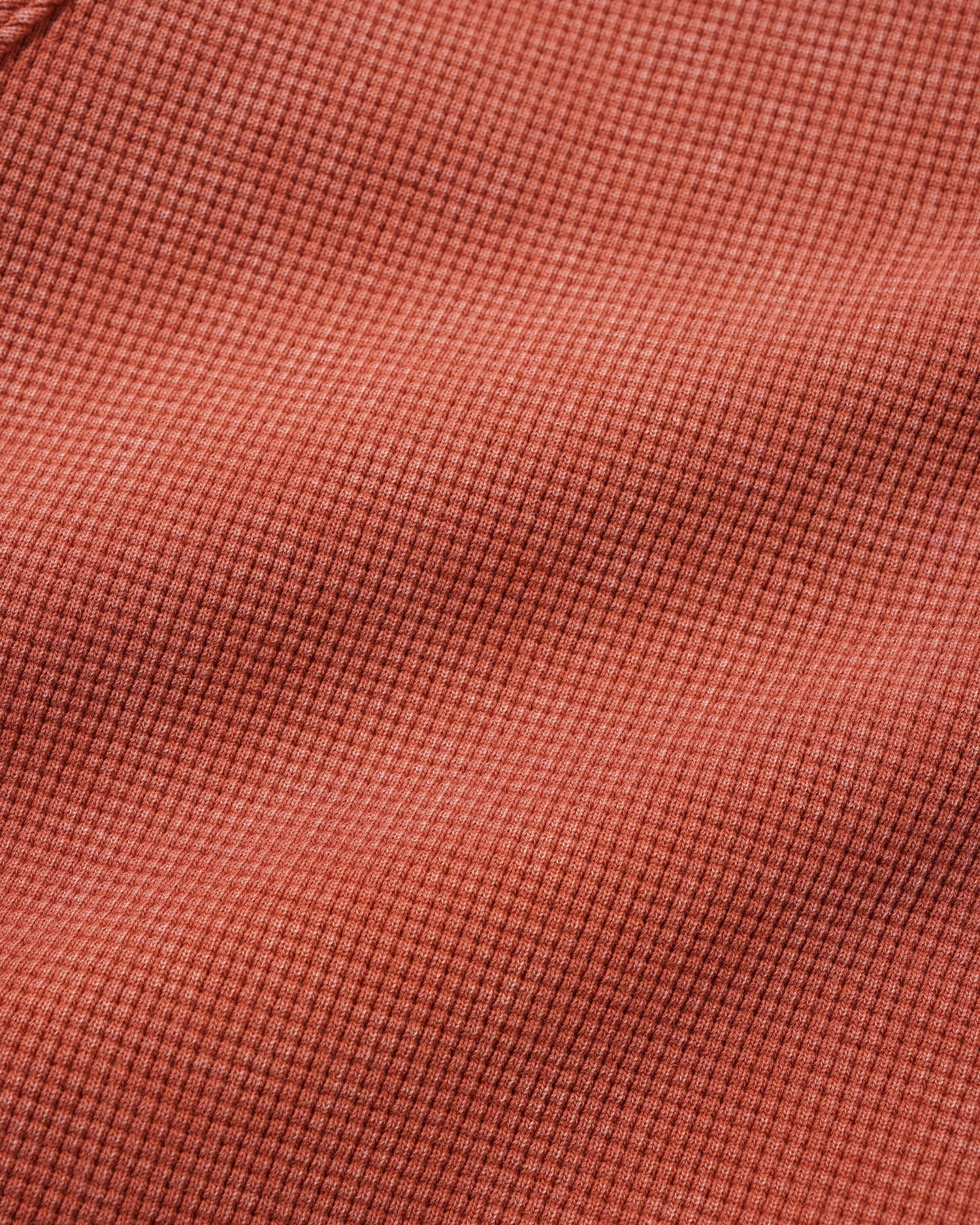 Bleach Waffle Zip-Thru Hood, Washed Rust