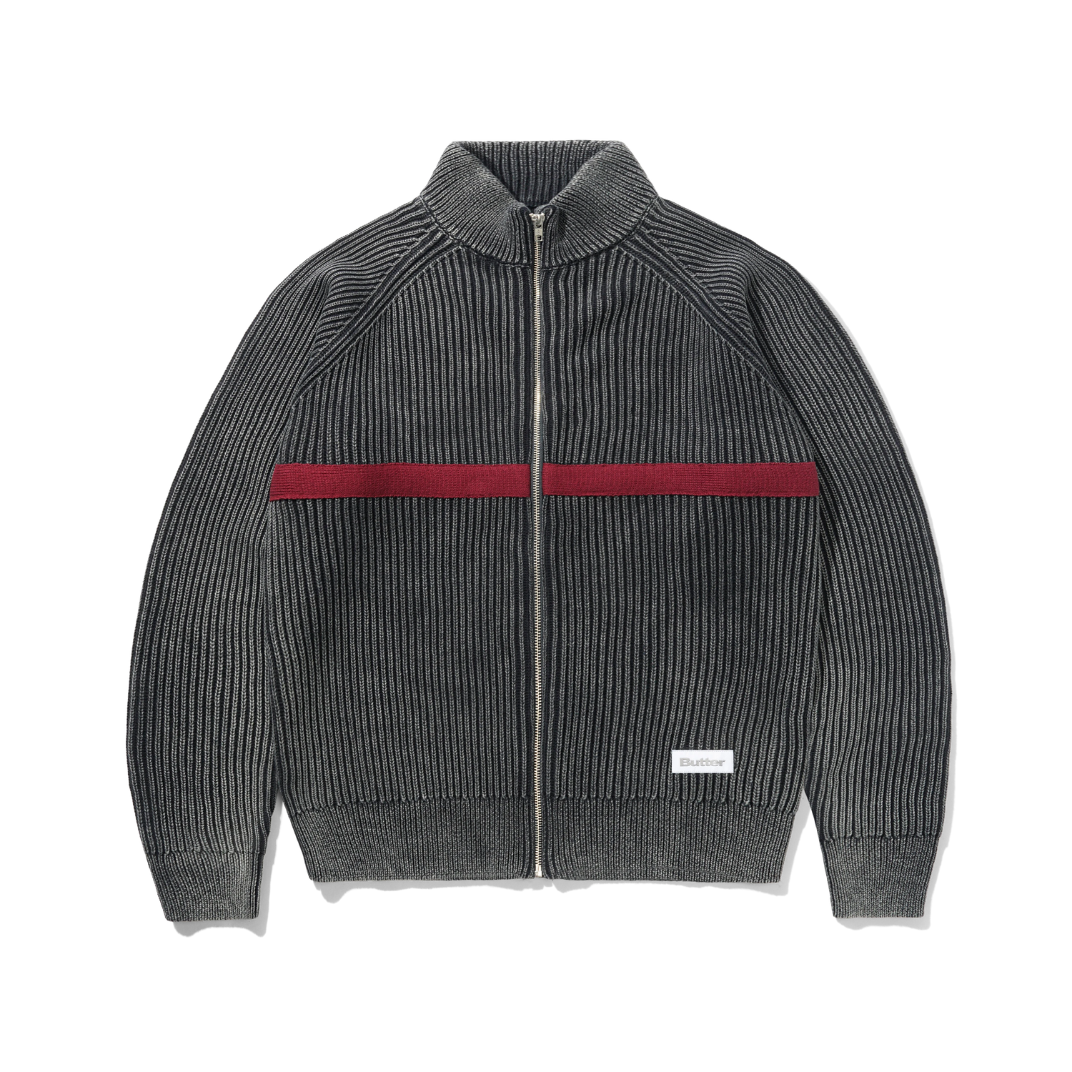 Bleach Zip-Thru Knit, Navy