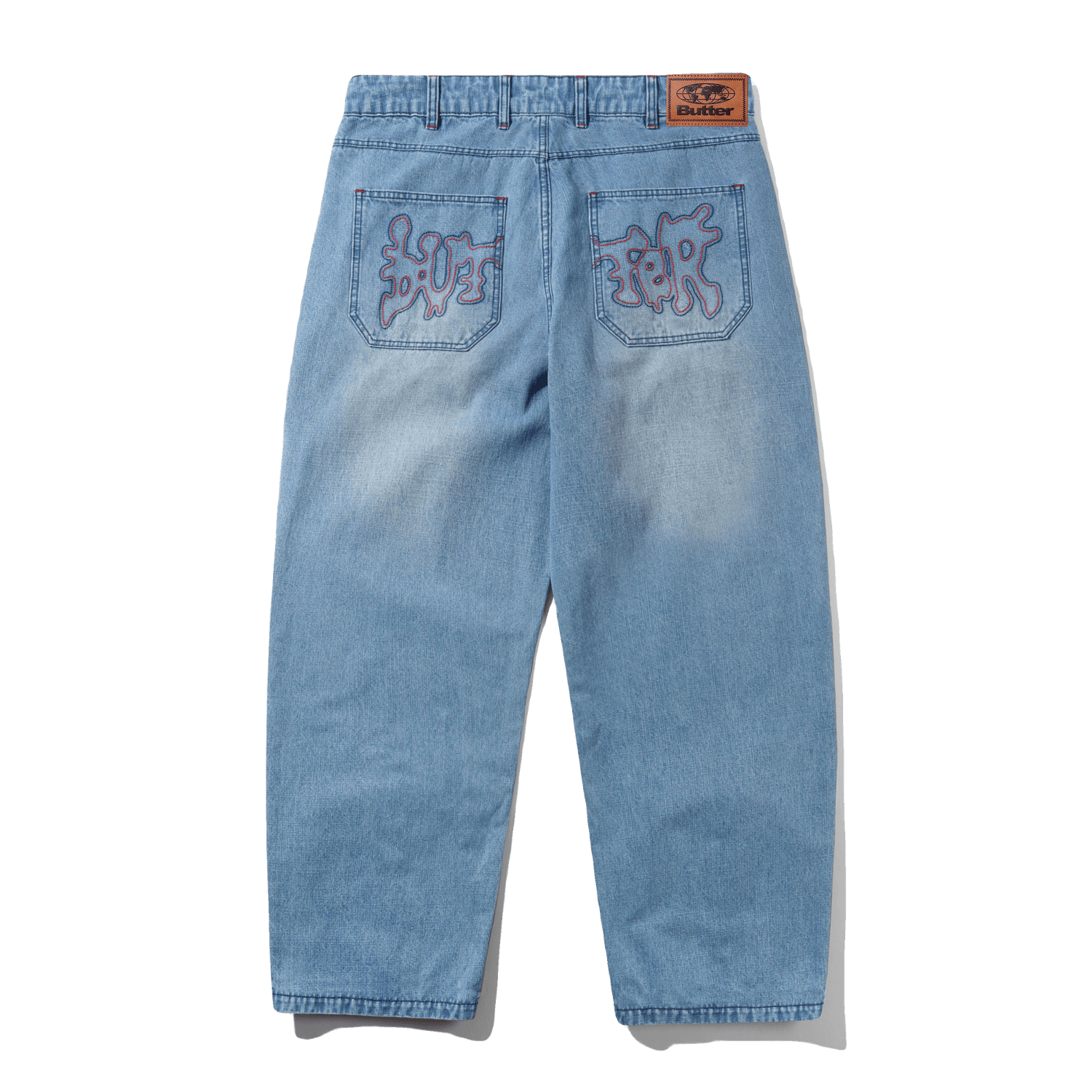 Blotch Denim Jeans, Streaky Blue