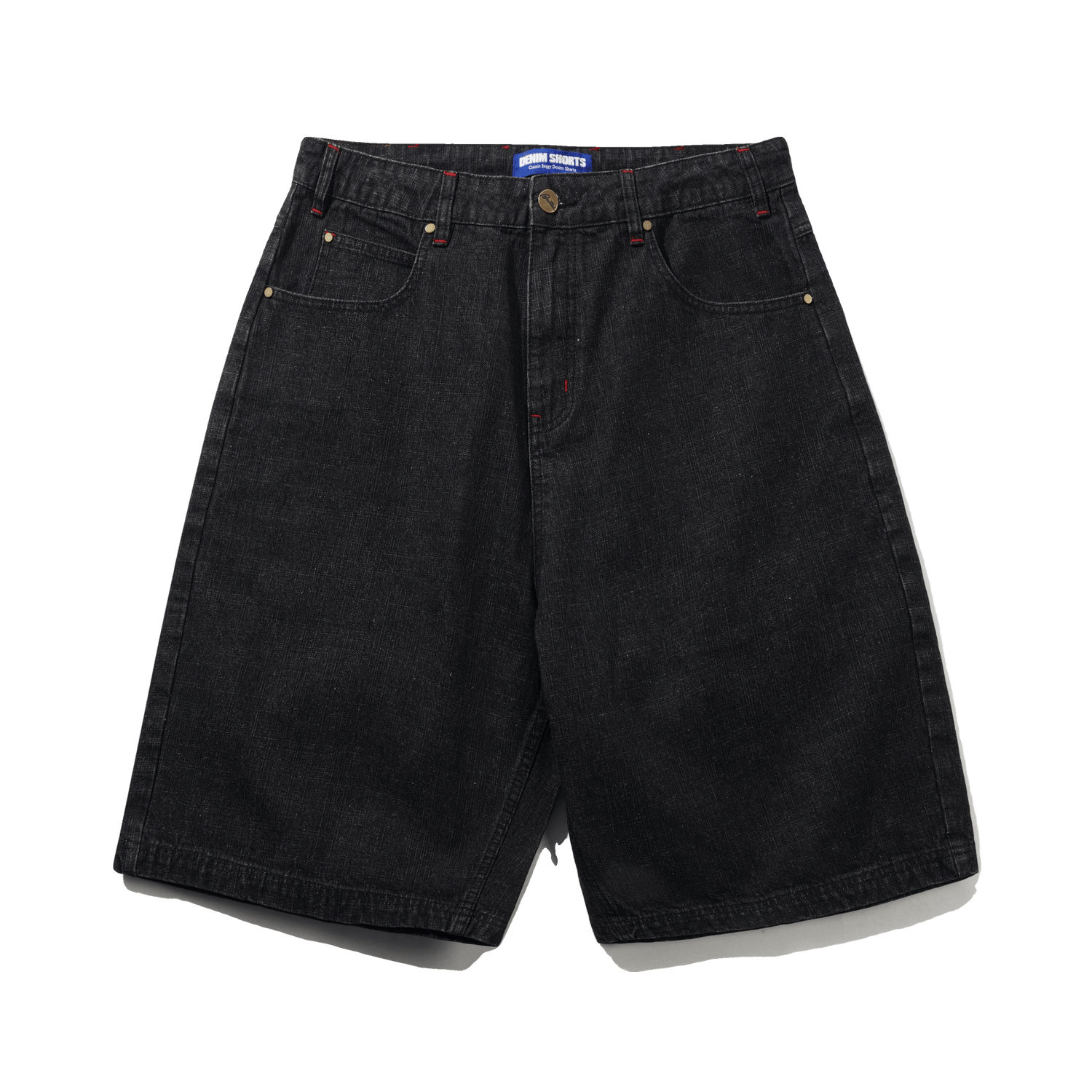 Blotch Denim Shorts, Streaky Black
