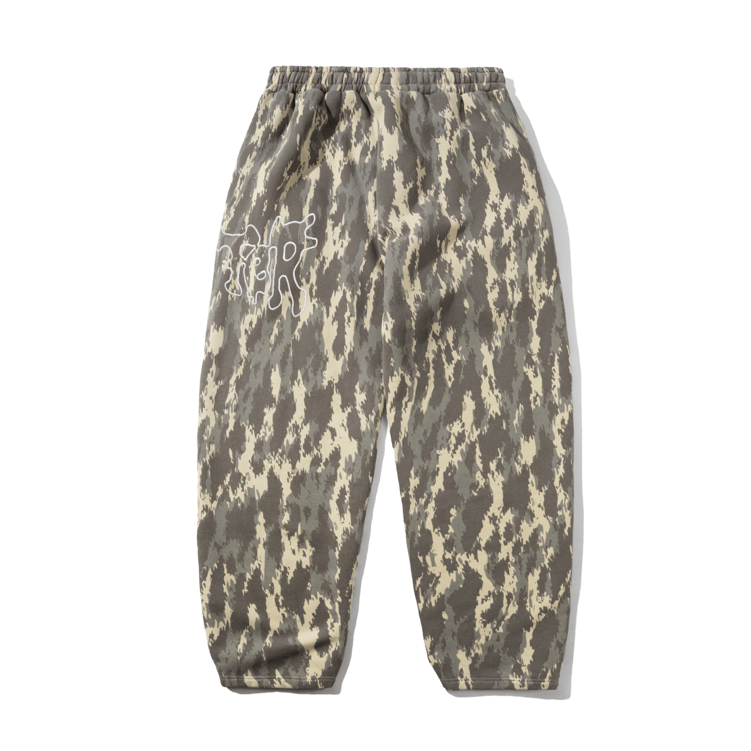Blotch Fleece Pants, Washed Camo