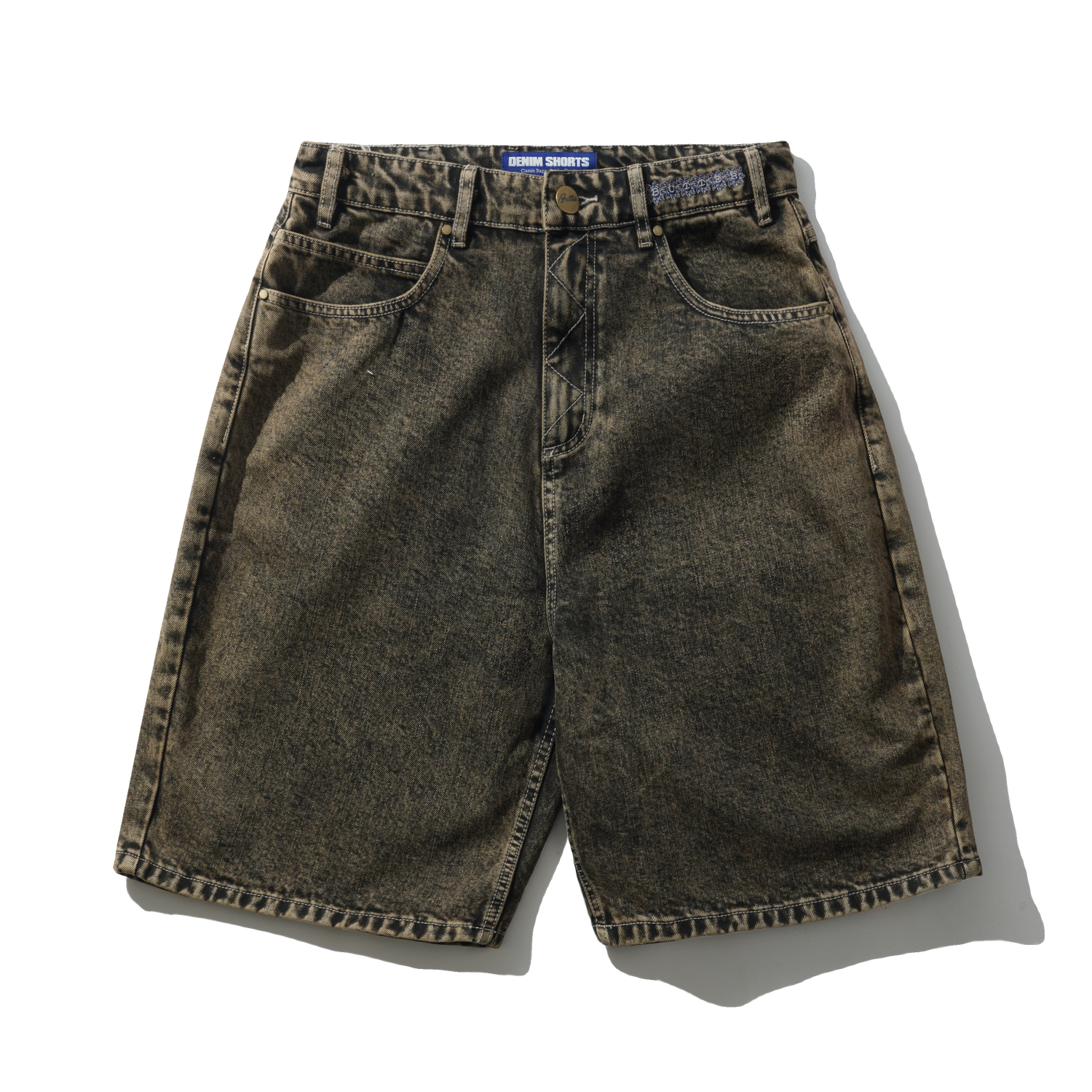 Bronco Denim Shorts, Brown Tint