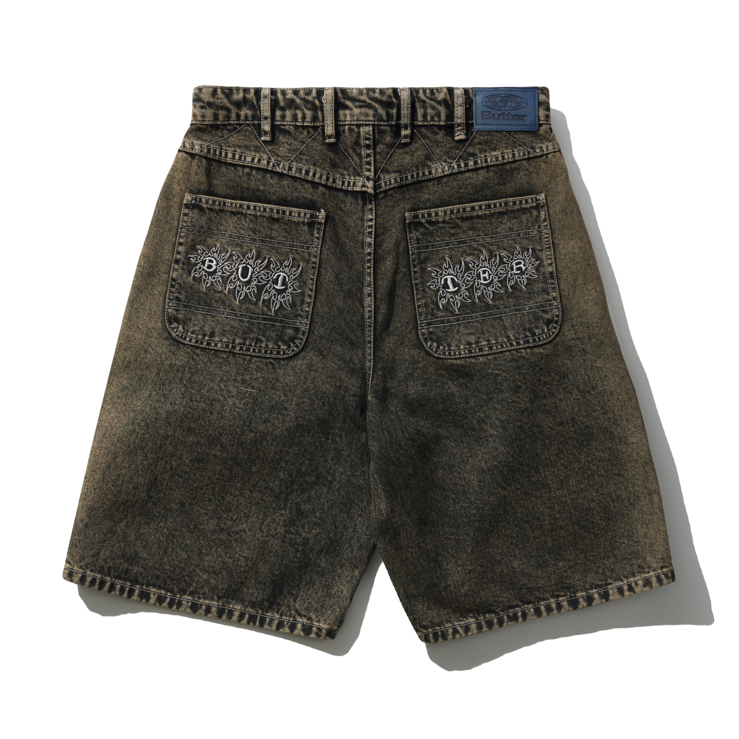 Bronco Denim Shorts, Brown Tint