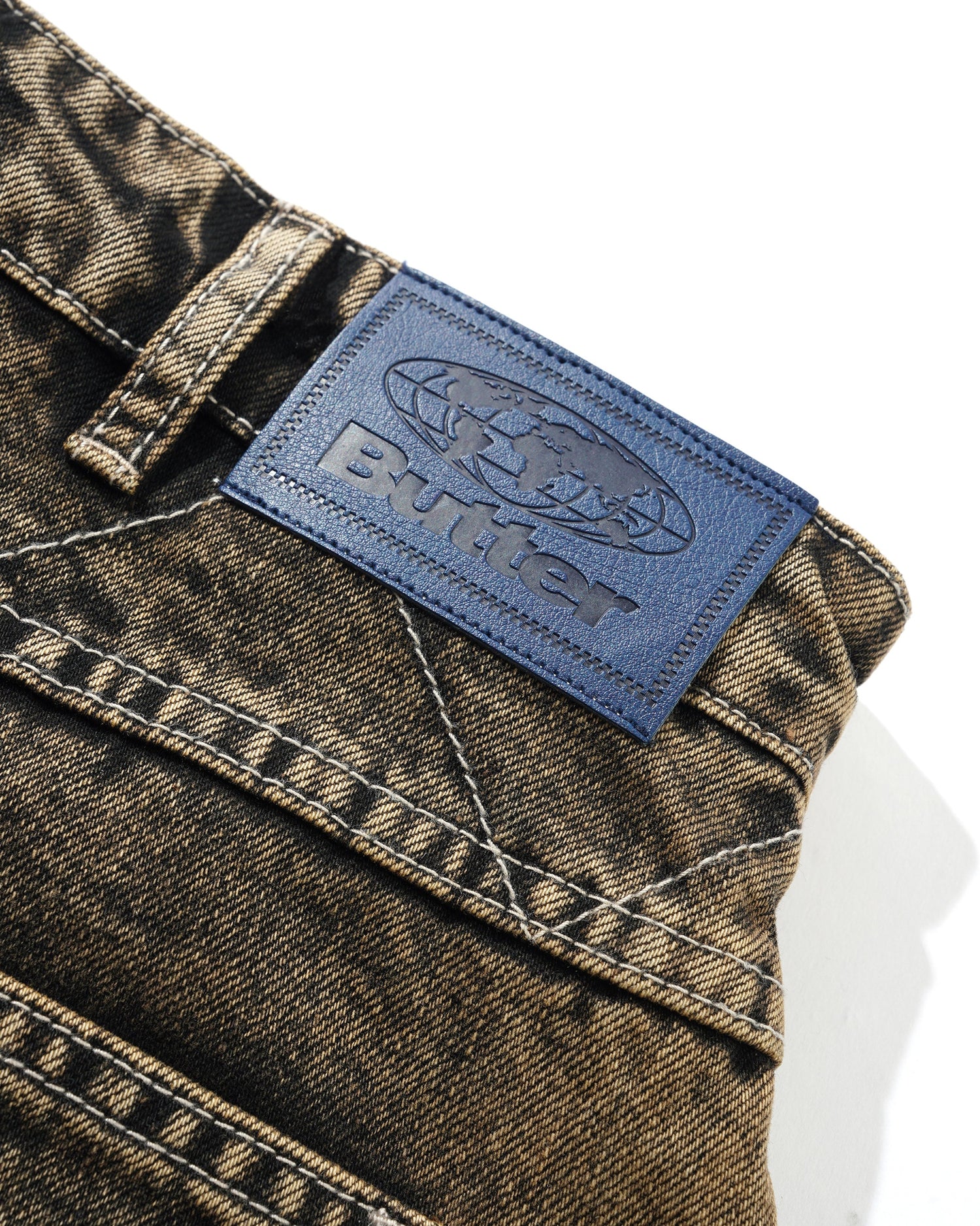 Bronco Denim Shorts, Brown Tint