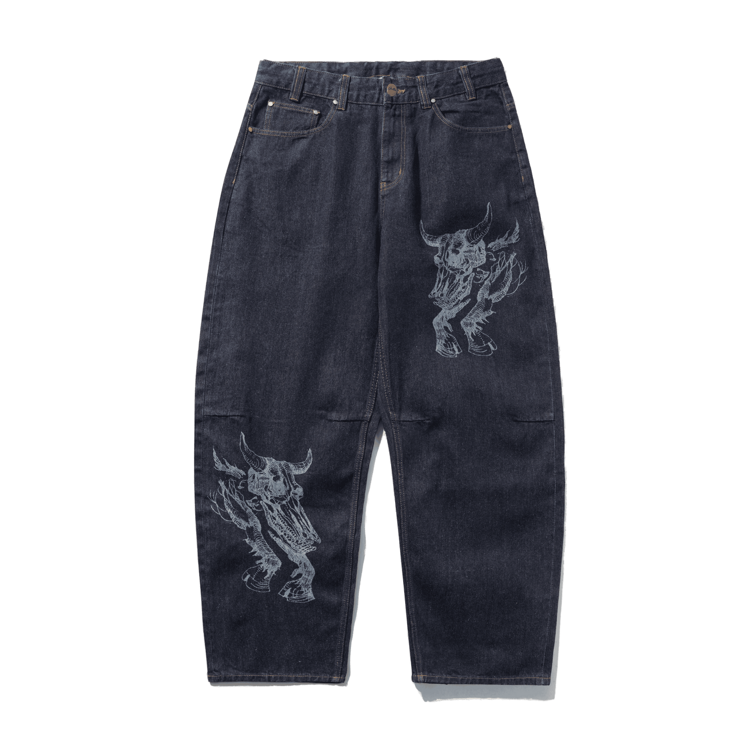 Bull Selvedge Denim Jeans, Raw Indigo