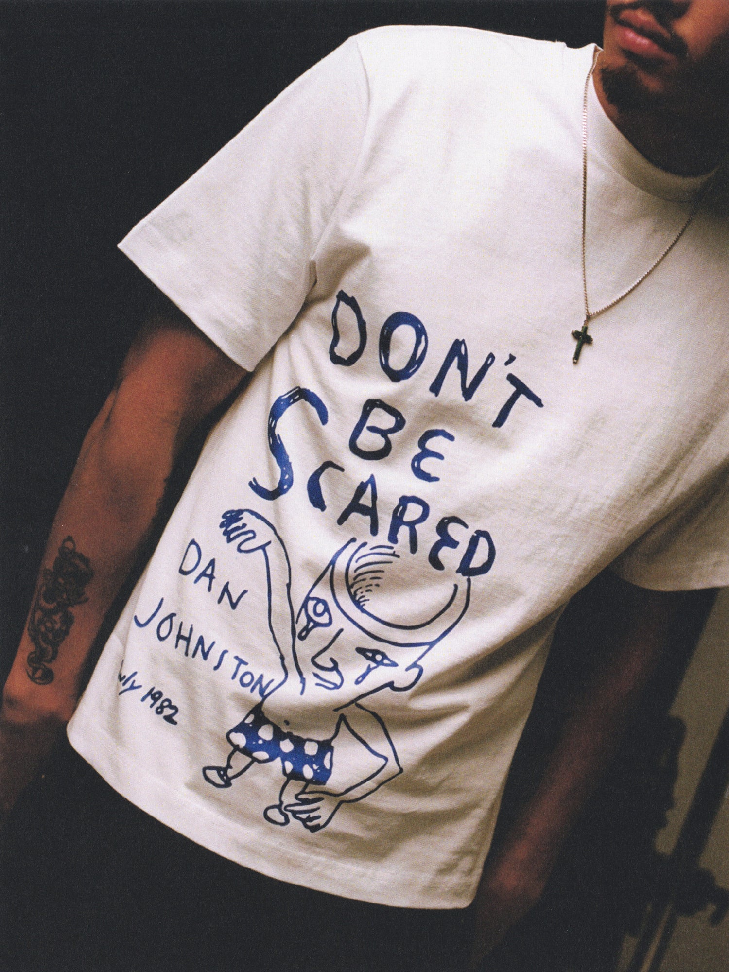Don't Be Scared Tee, White