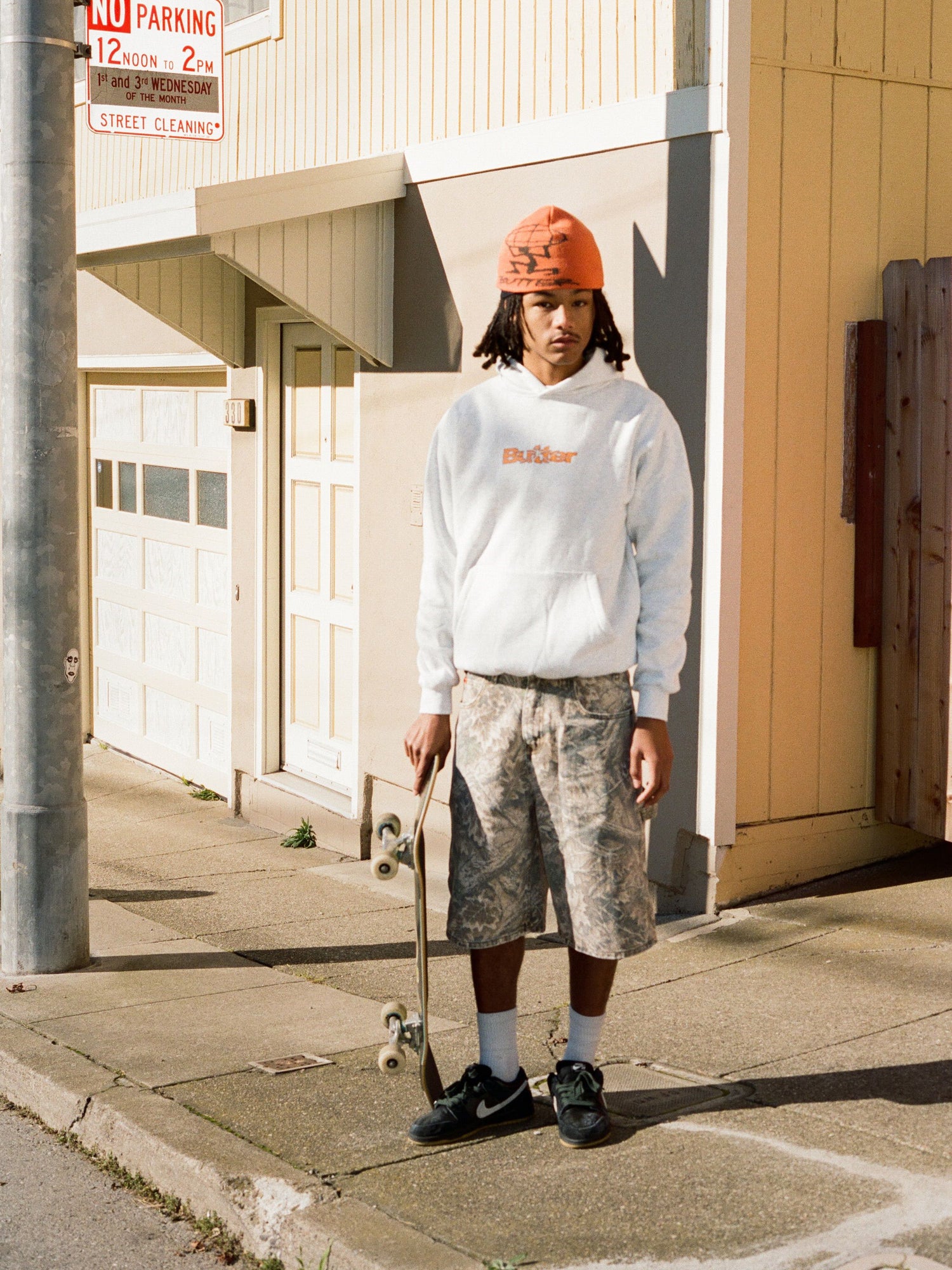 Smashed Logo Pullover Hood, Navy