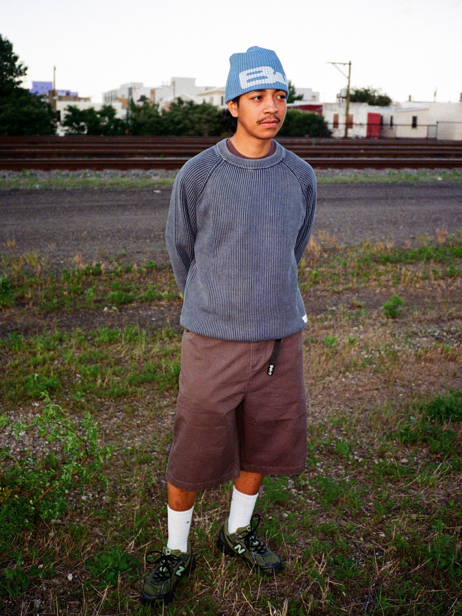 Bleach Knit Sweater, Brown