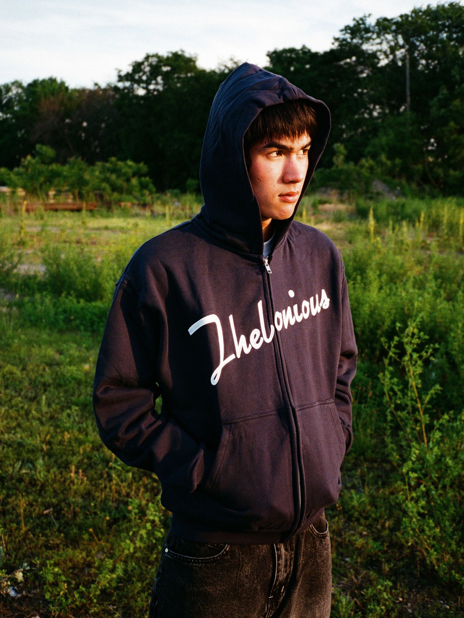 Thelonious Zip-Thru Hood, Navy