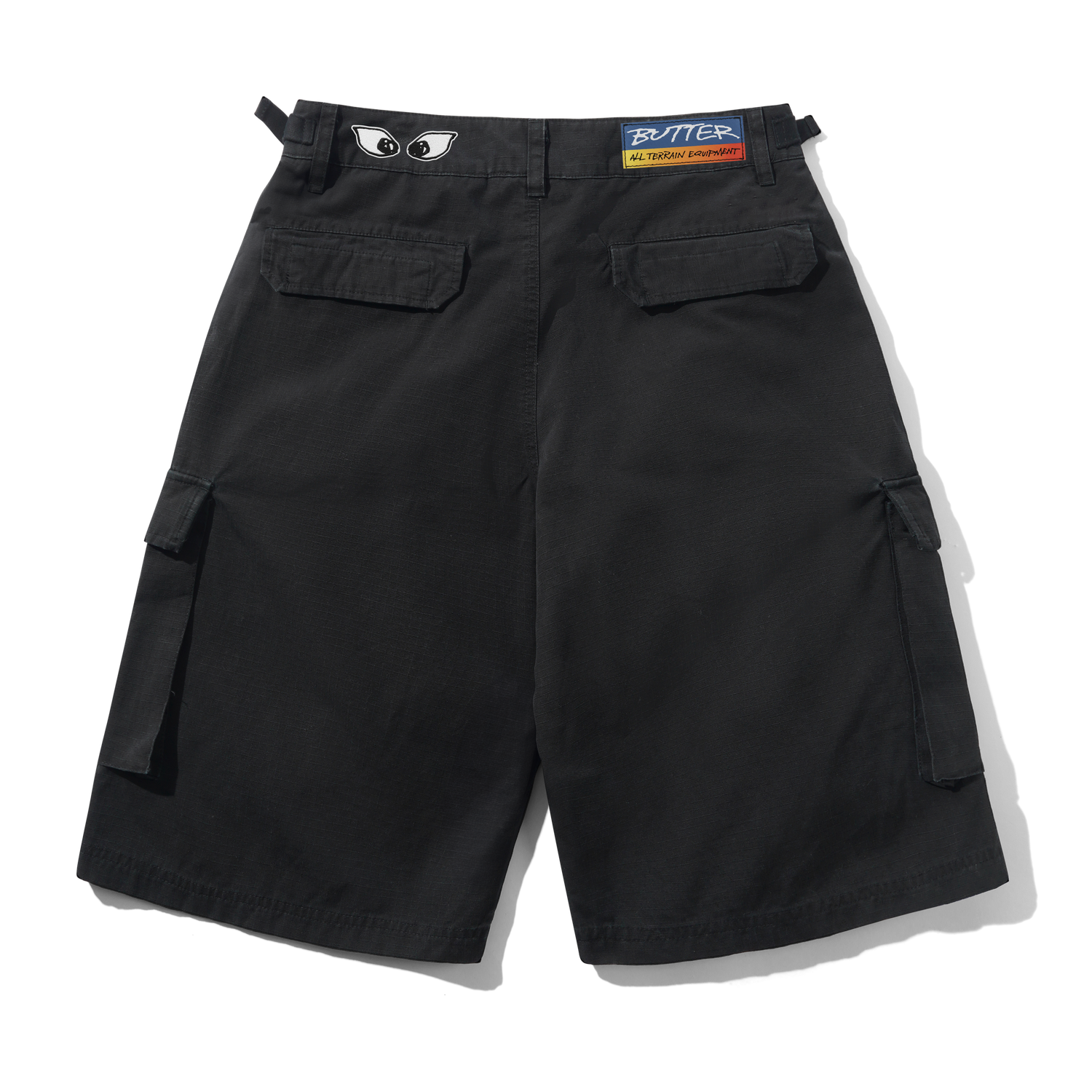 Cargo Shorts, Washed Black