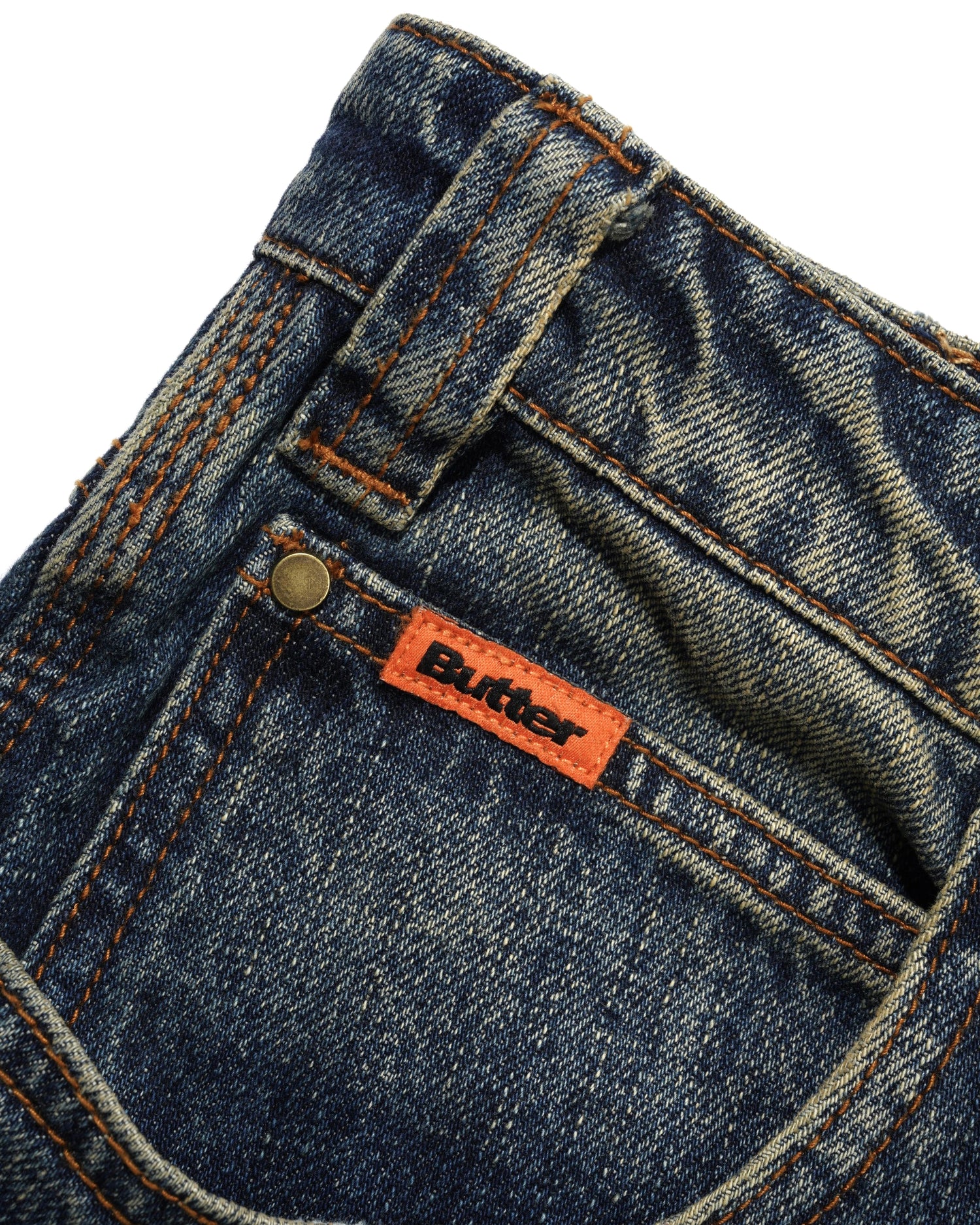 Carpenter Denim Jeans, Dirty Indigo Wash