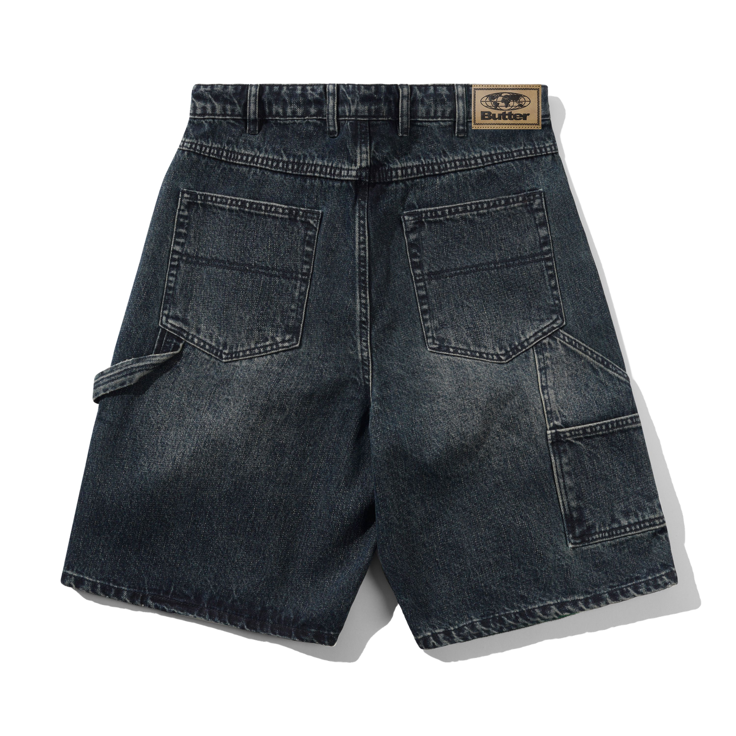 Carpenter Denim Shorts, Slub Dark Indigo