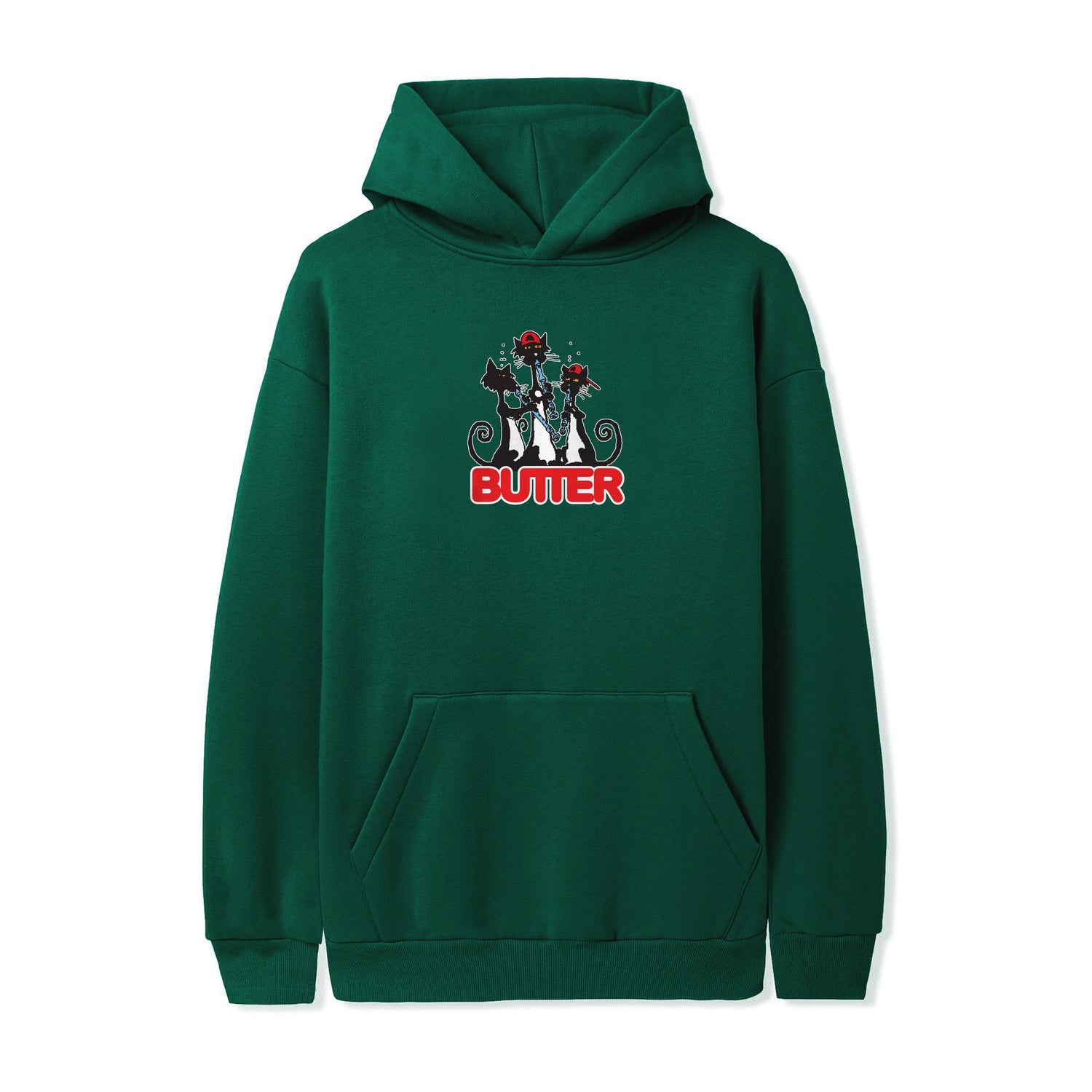 Cats Pullover Hood, Forest Green