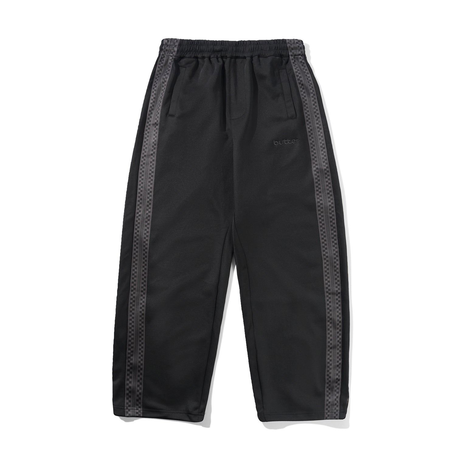 Check Tape Trackpants, Black