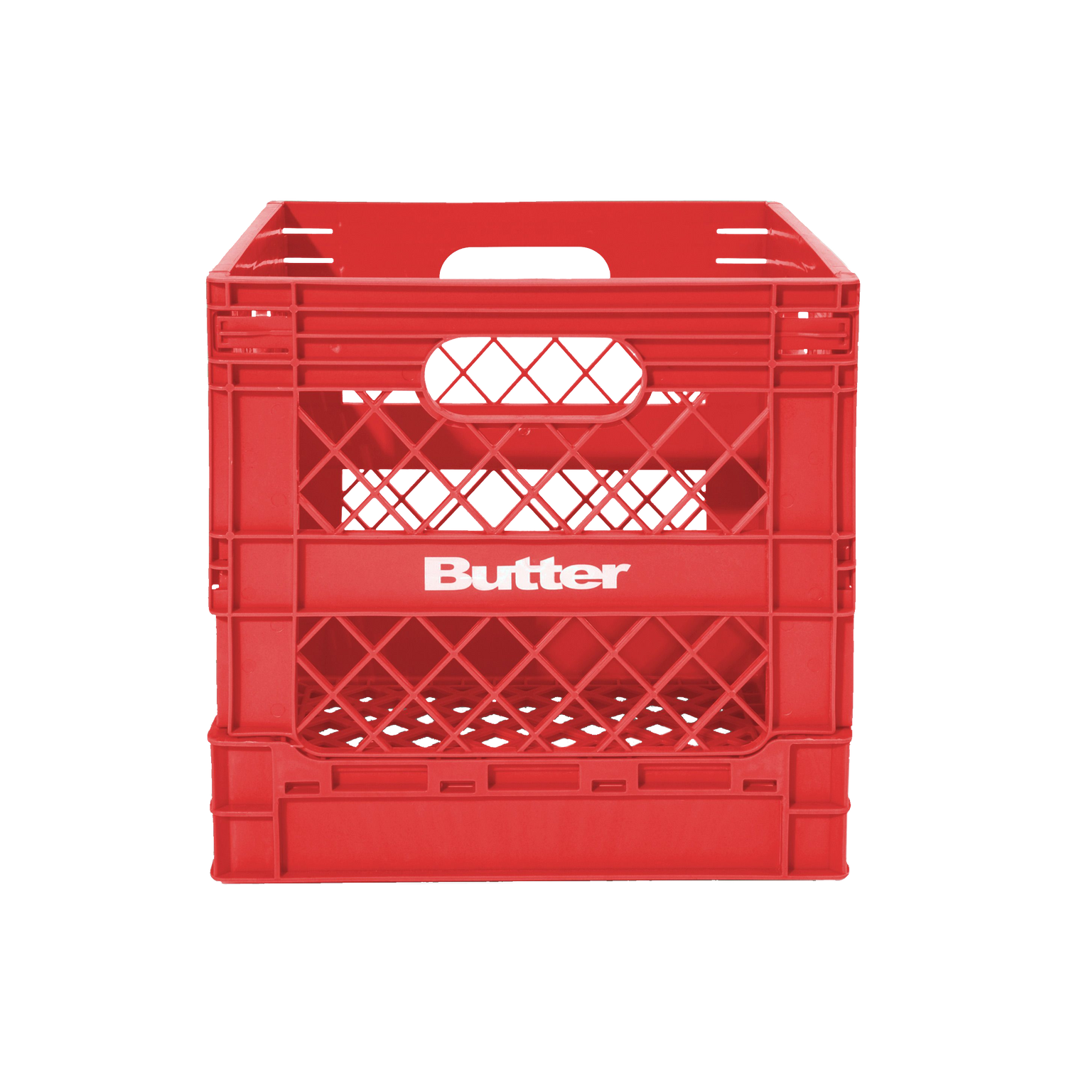 Collapsable Record Crate, Red