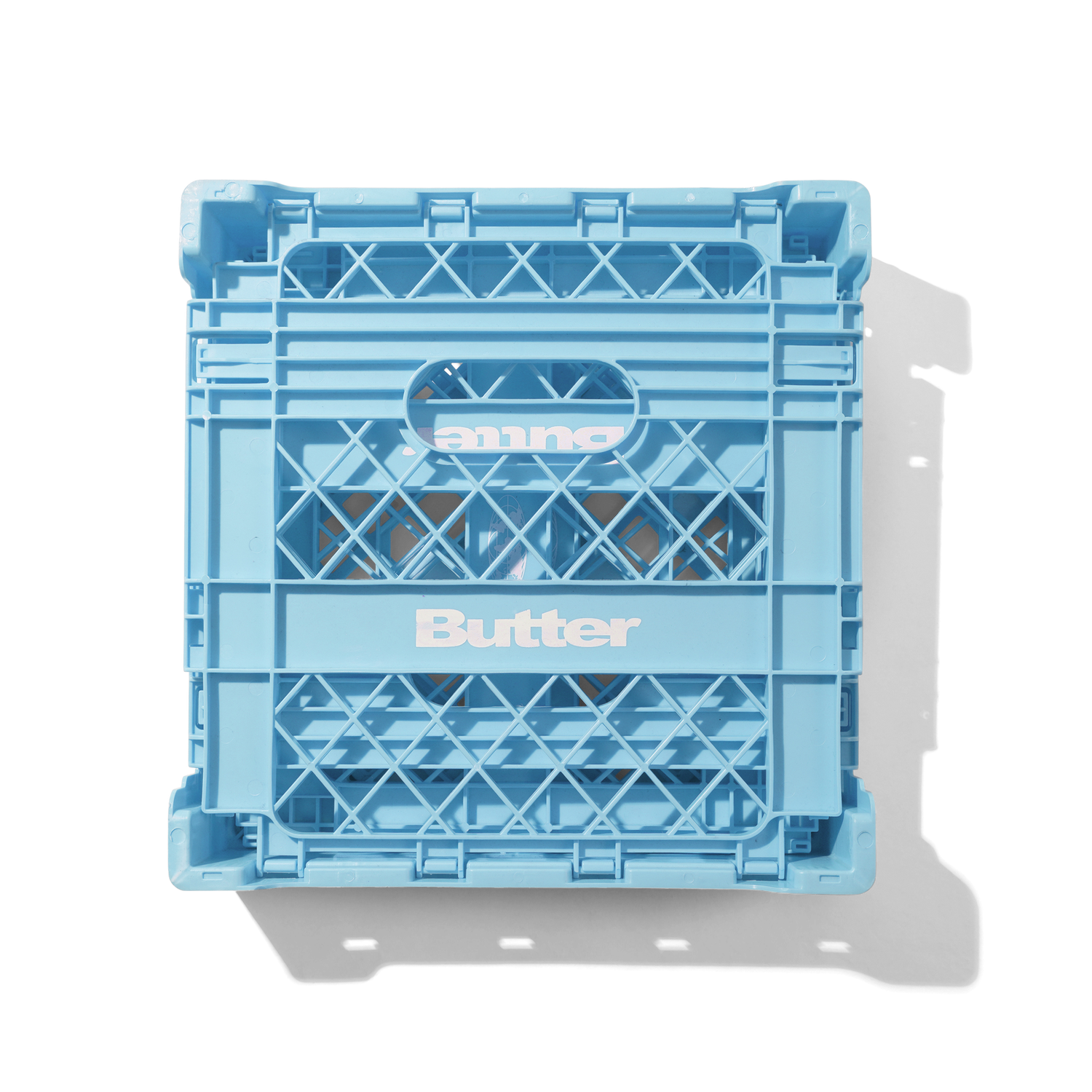 Collapsable Record Crate, Sky Blue