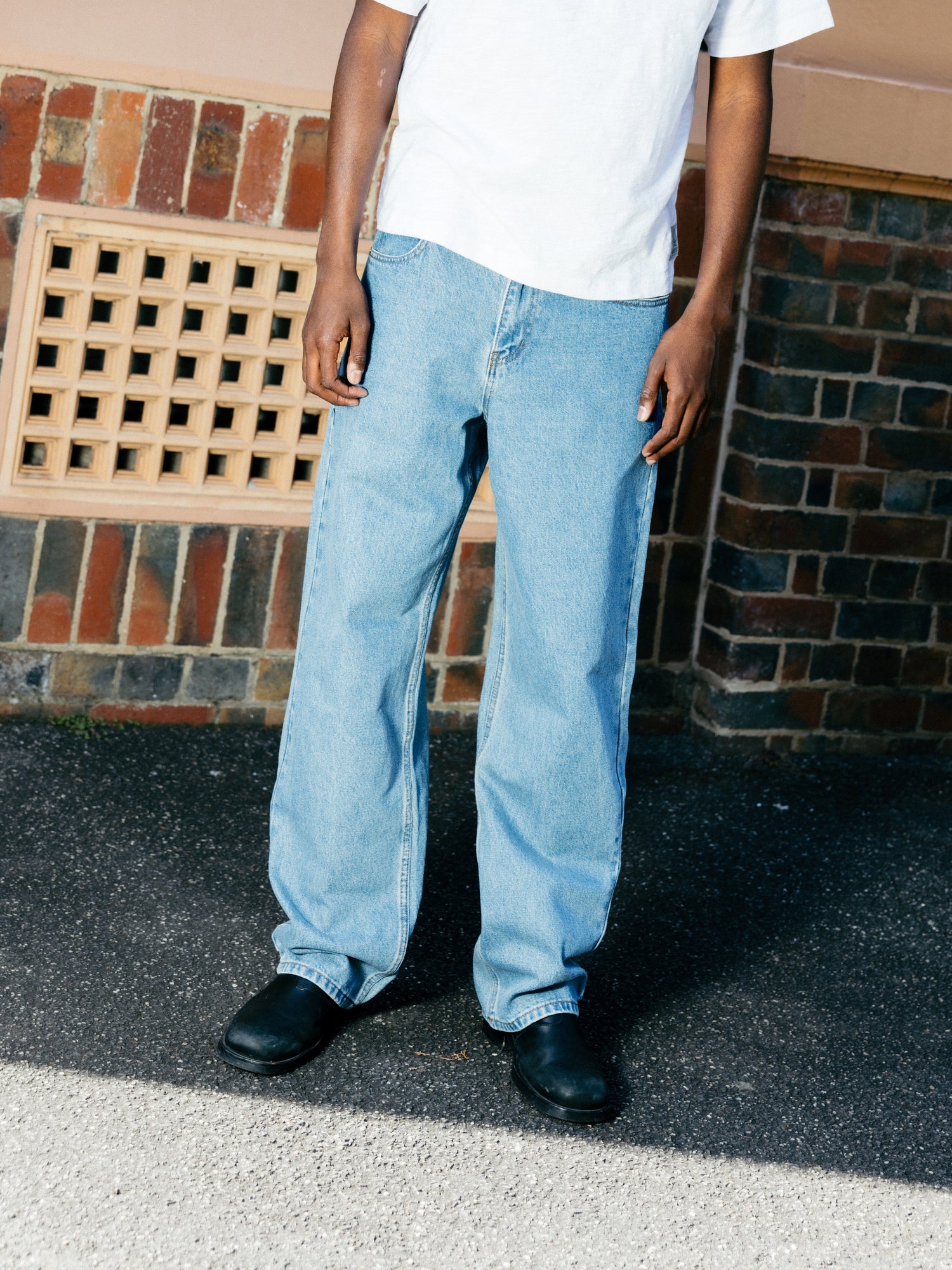 Relaxed Denim Jeans, Raw Indigo