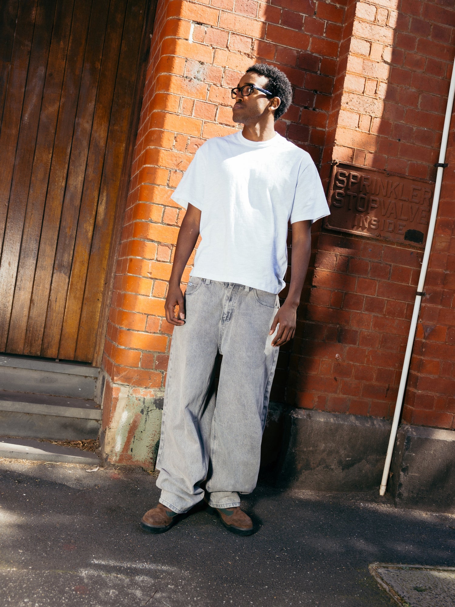 Wide Cut Denim Jeans, Raw Indigo