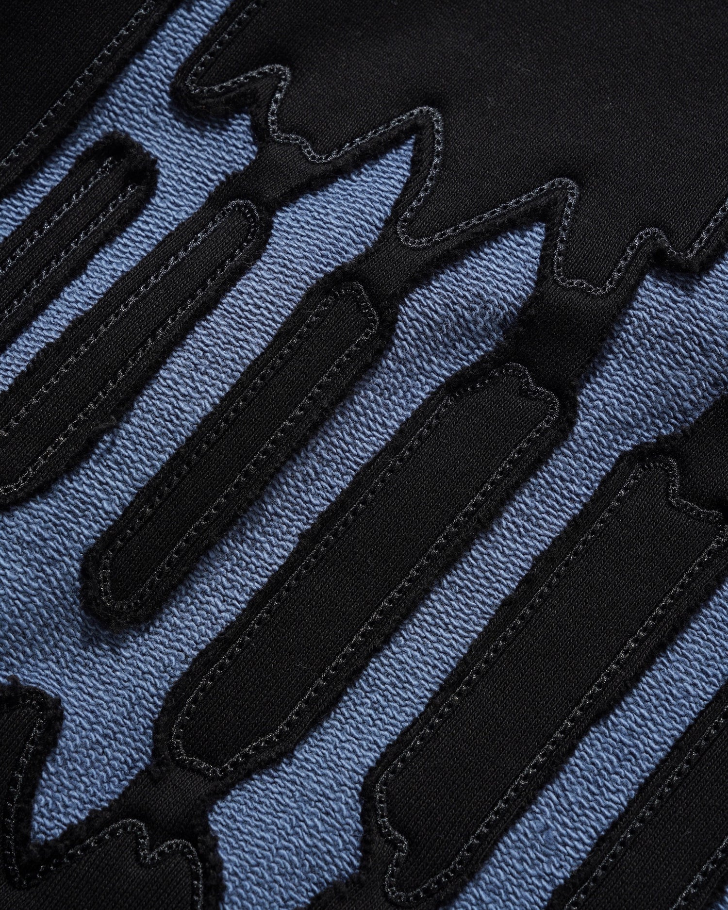 Cut Out Applique Crewneck, Black